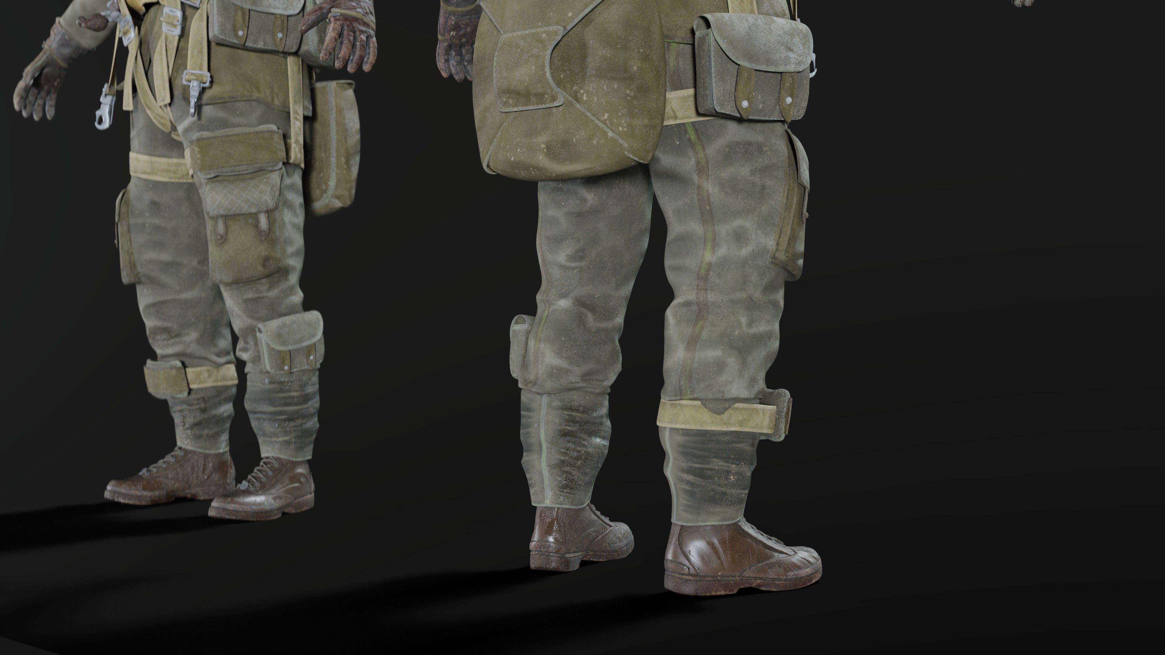 SOLDIER WWII USA Paratrooper 3D model_6