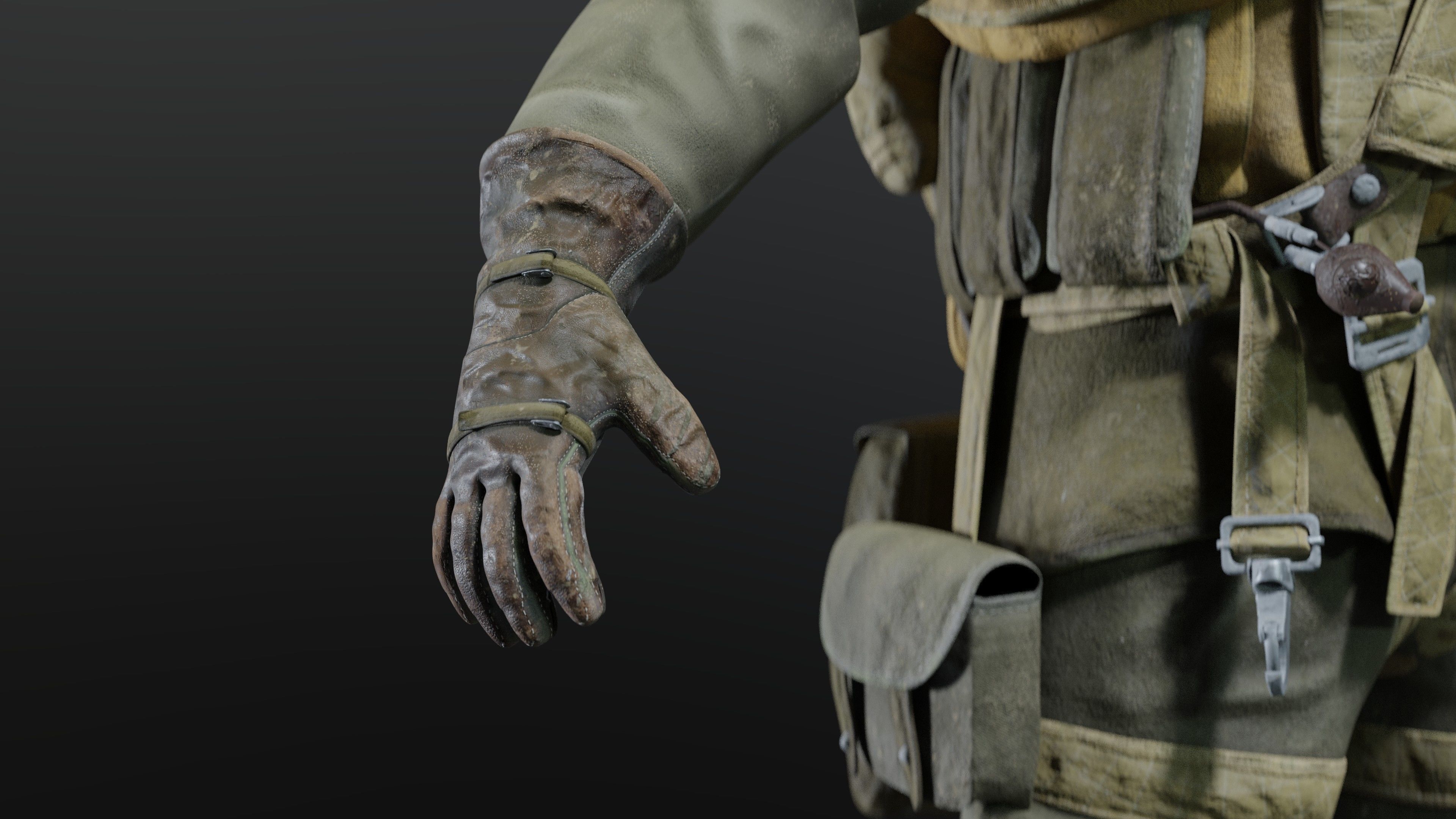 SOLDIER WWII USA Paratrooper 3D model_9