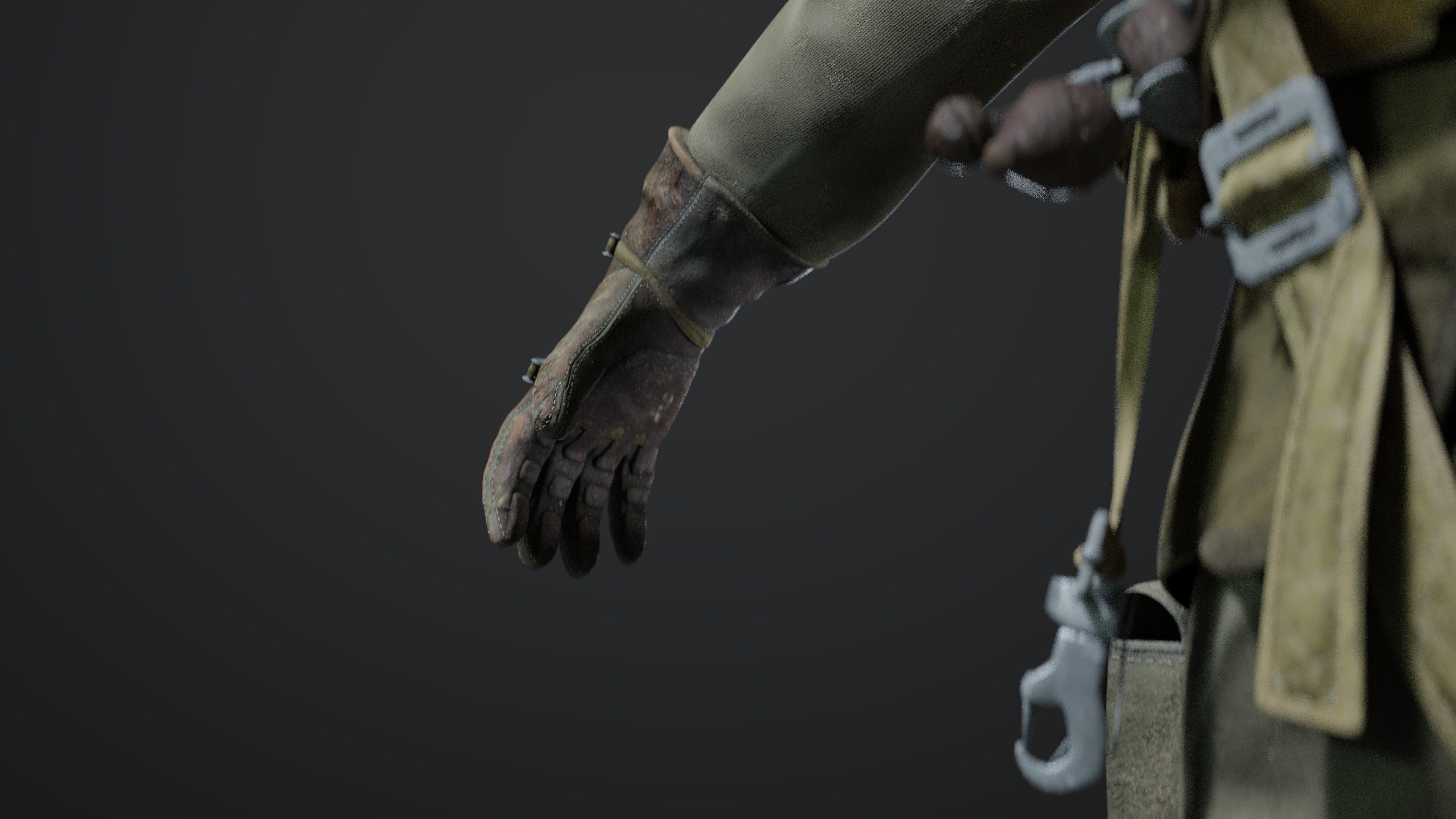 SOLDIER WWII USA Paratrooper 3D model_10