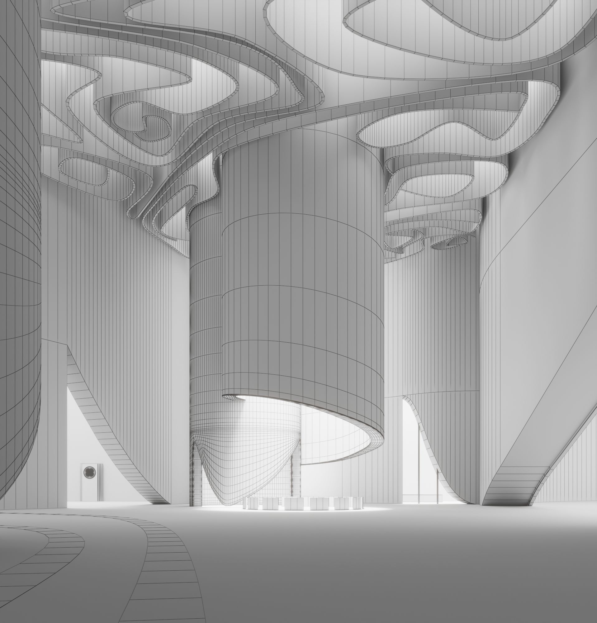 Concept hall inteiror 01 3D model_5