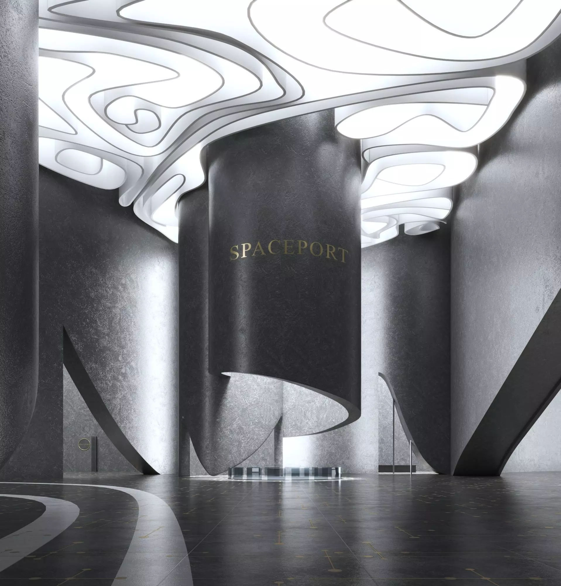 Concept hall inteiror 01 3D model_0