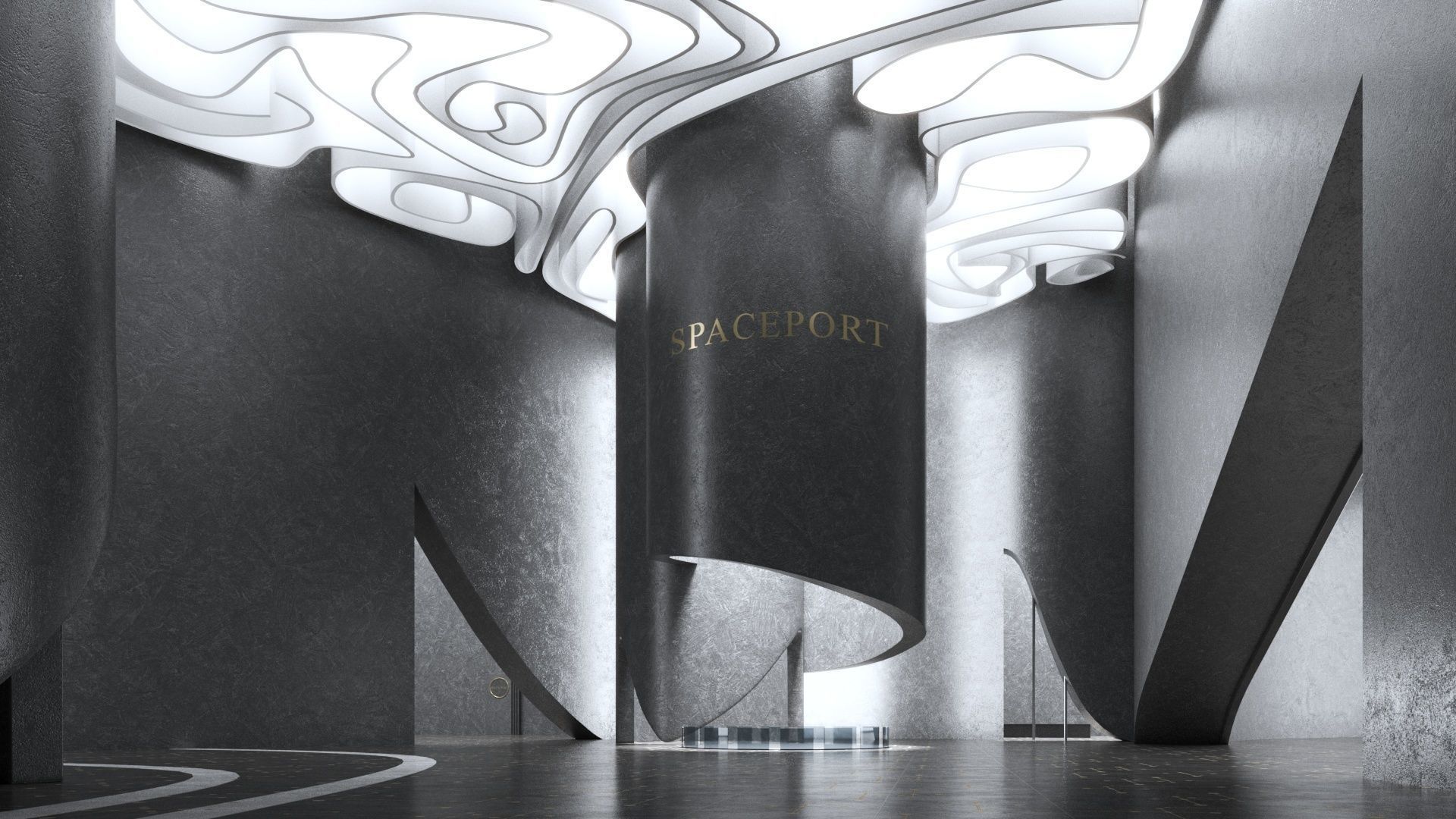 Concept hall inteiror 01 3D model_1