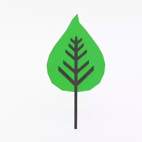 Abstract cartoon tree 3d model  Low-poly 3D model