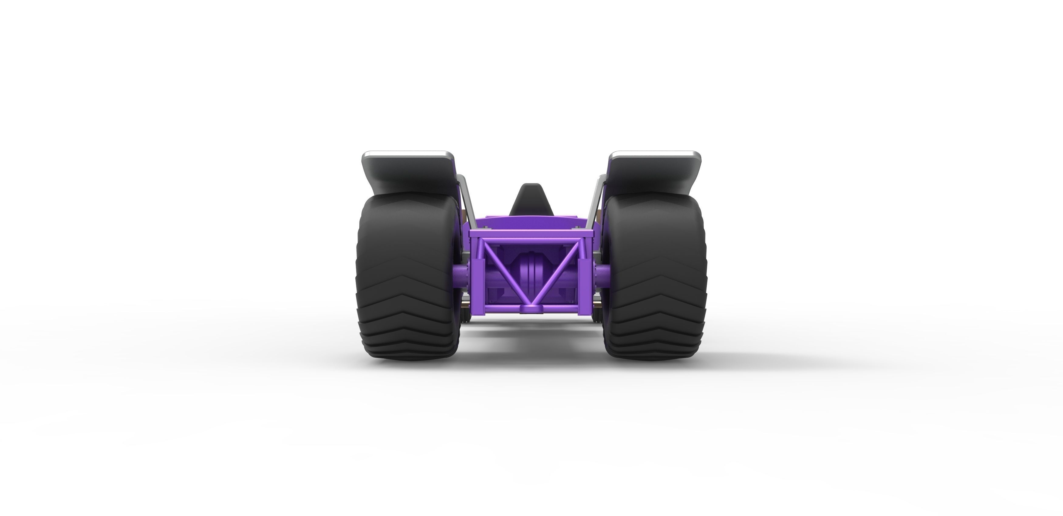 Pulling truck 2wd Hot rod with turbo V12 Scale 1 to 25 3D print model_14