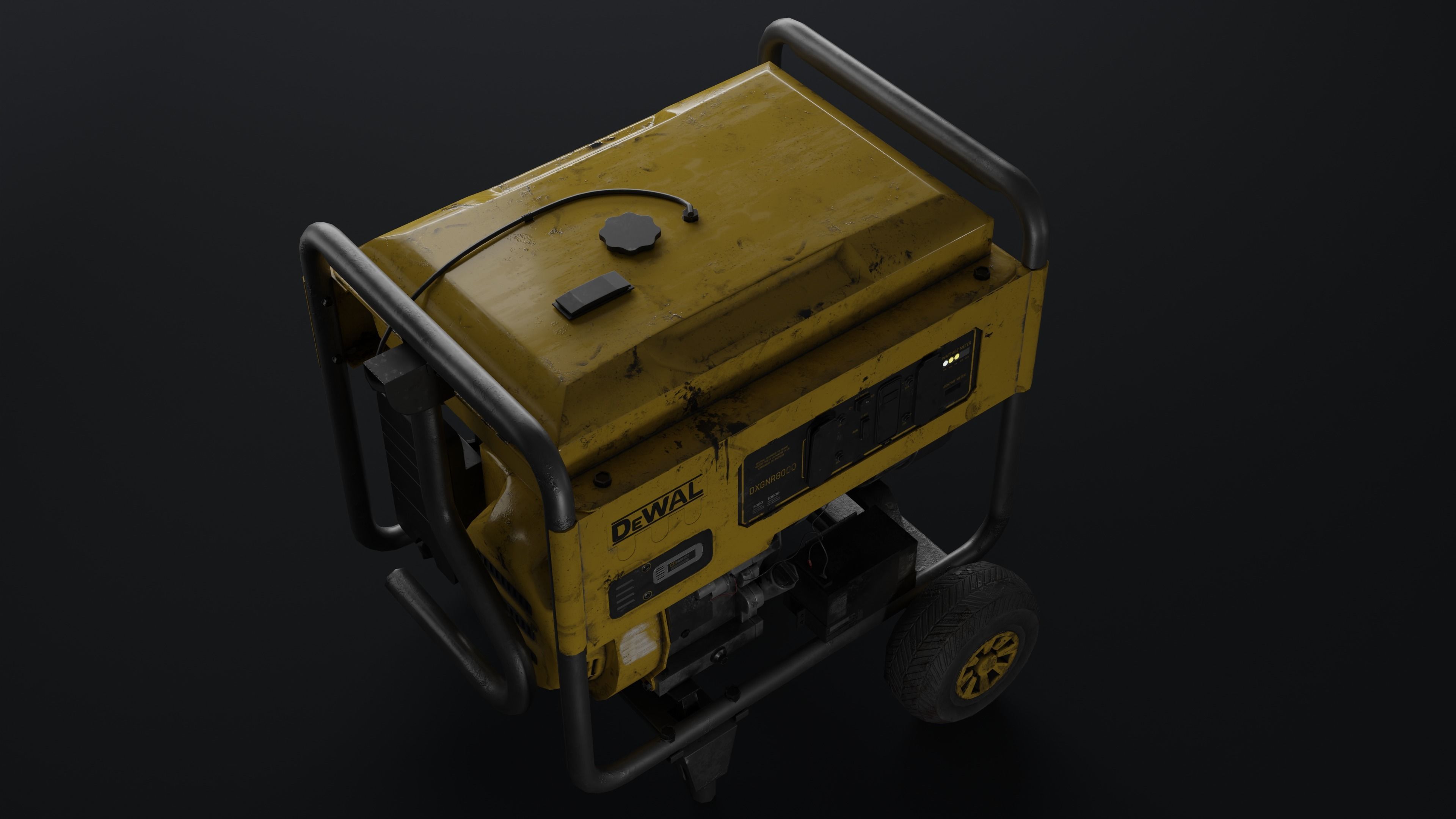 Mobile Generator Game Ready PBR Low-poly 3D model_9