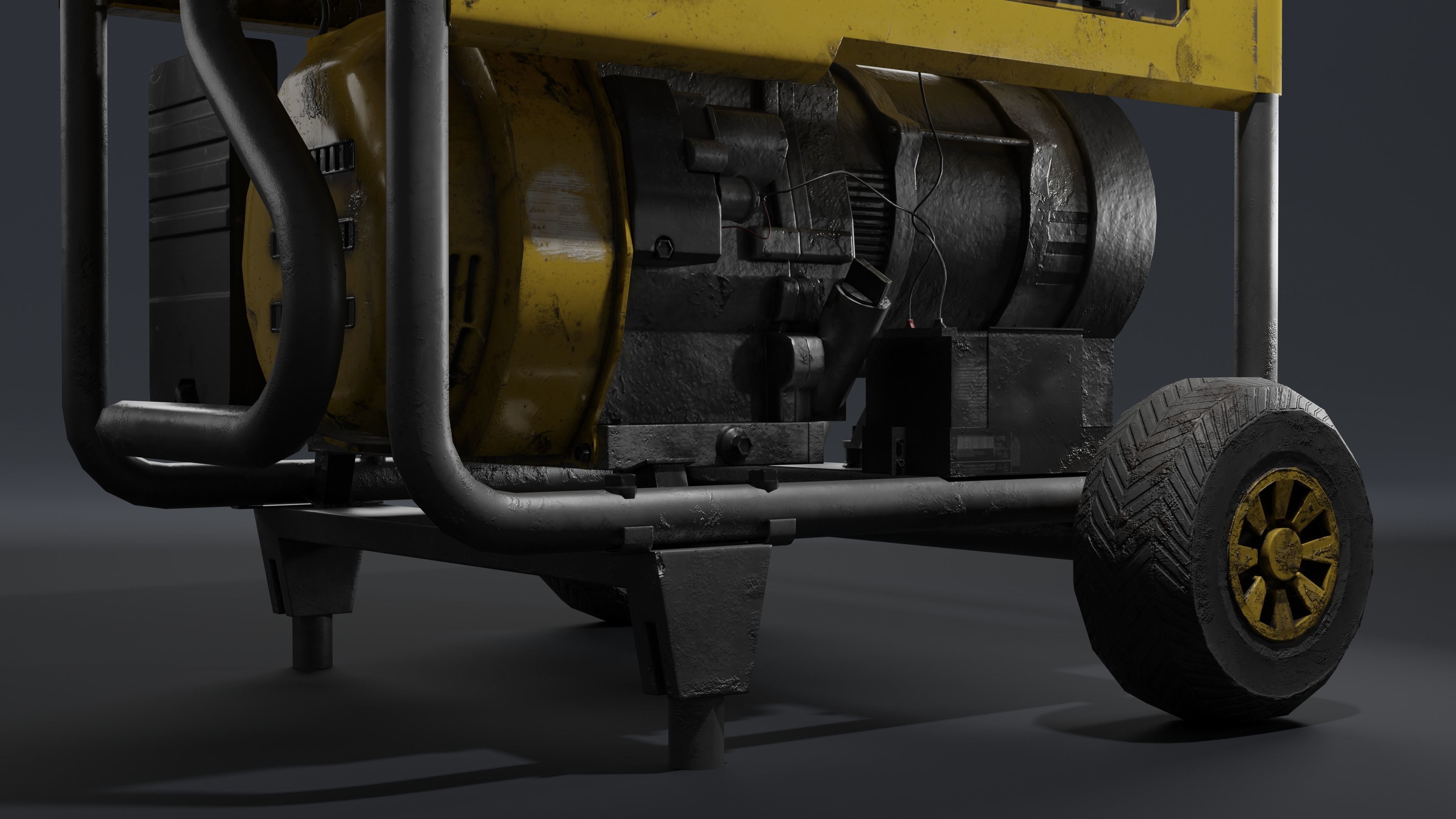 Mobile Generator Game Ready PBR Low-poly 3D model_3