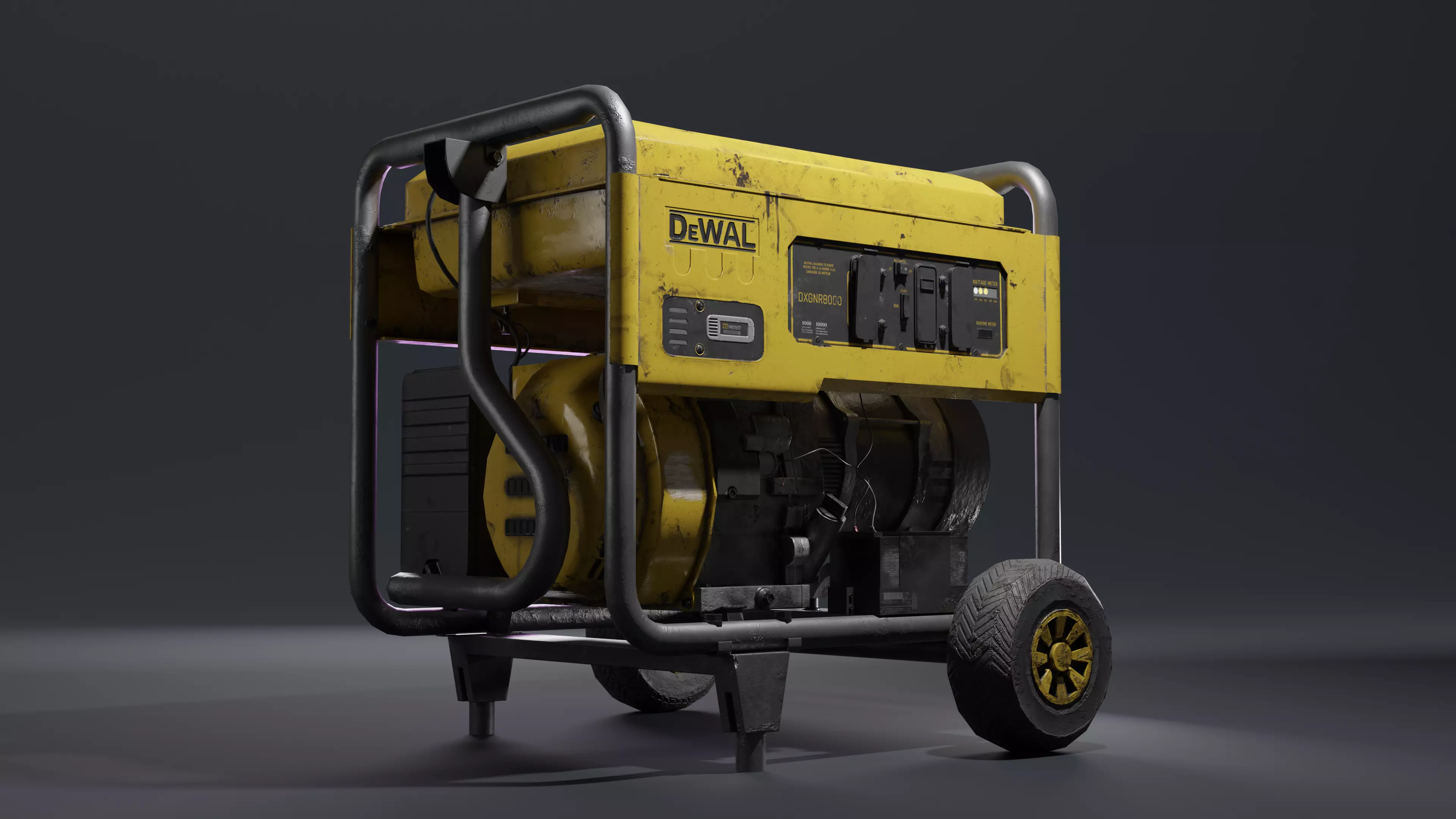 Mobile Generator Game Ready PBR Low-poly 3D model_0