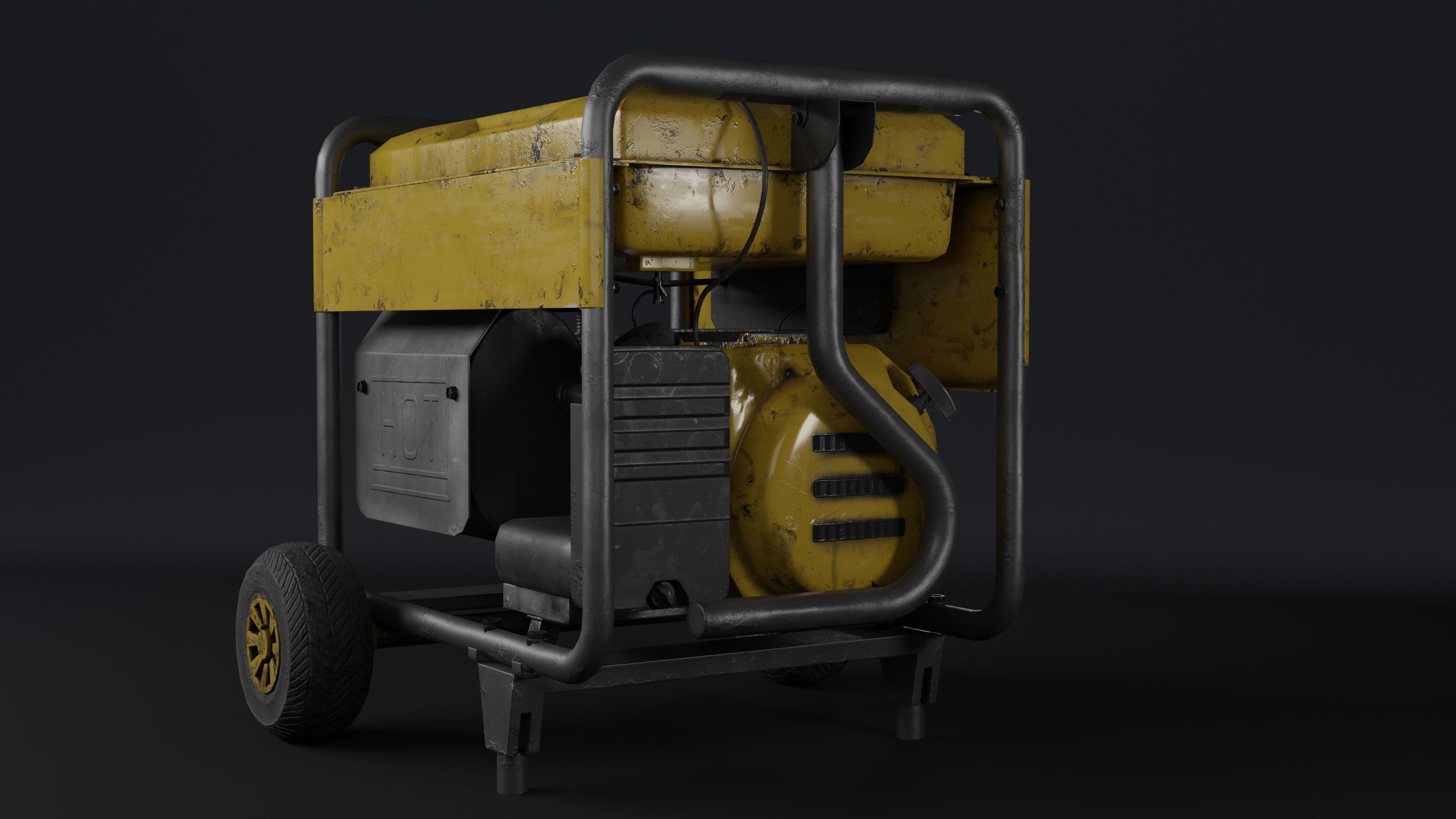 Mobile Generator Game Ready PBR Low-poly 3D model_6