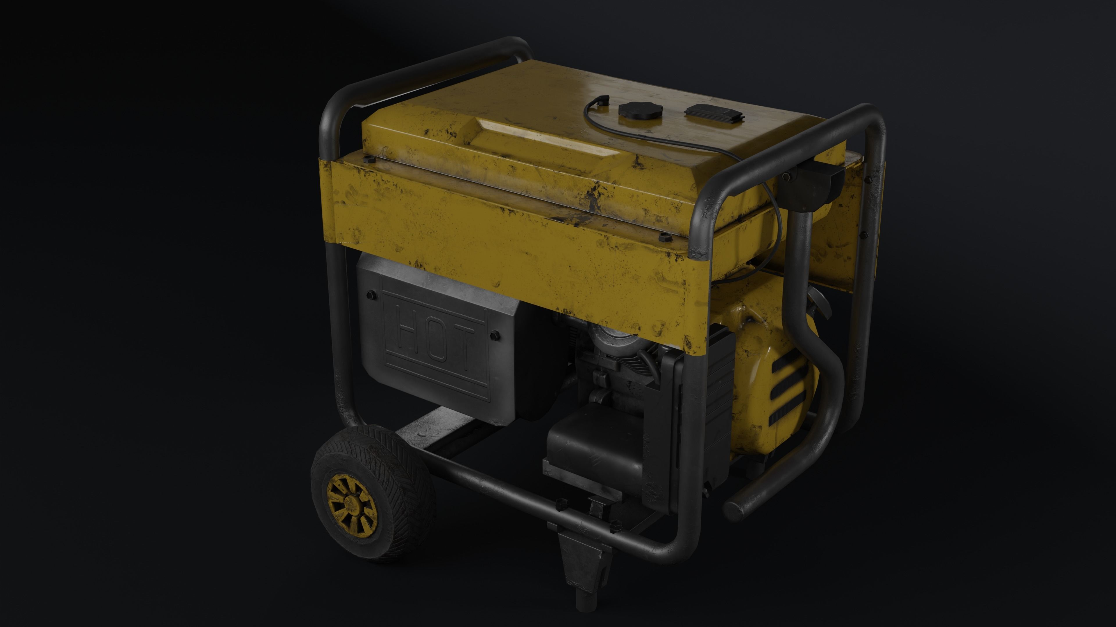 Mobile Generator Game Ready PBR Low-poly 3D model_12