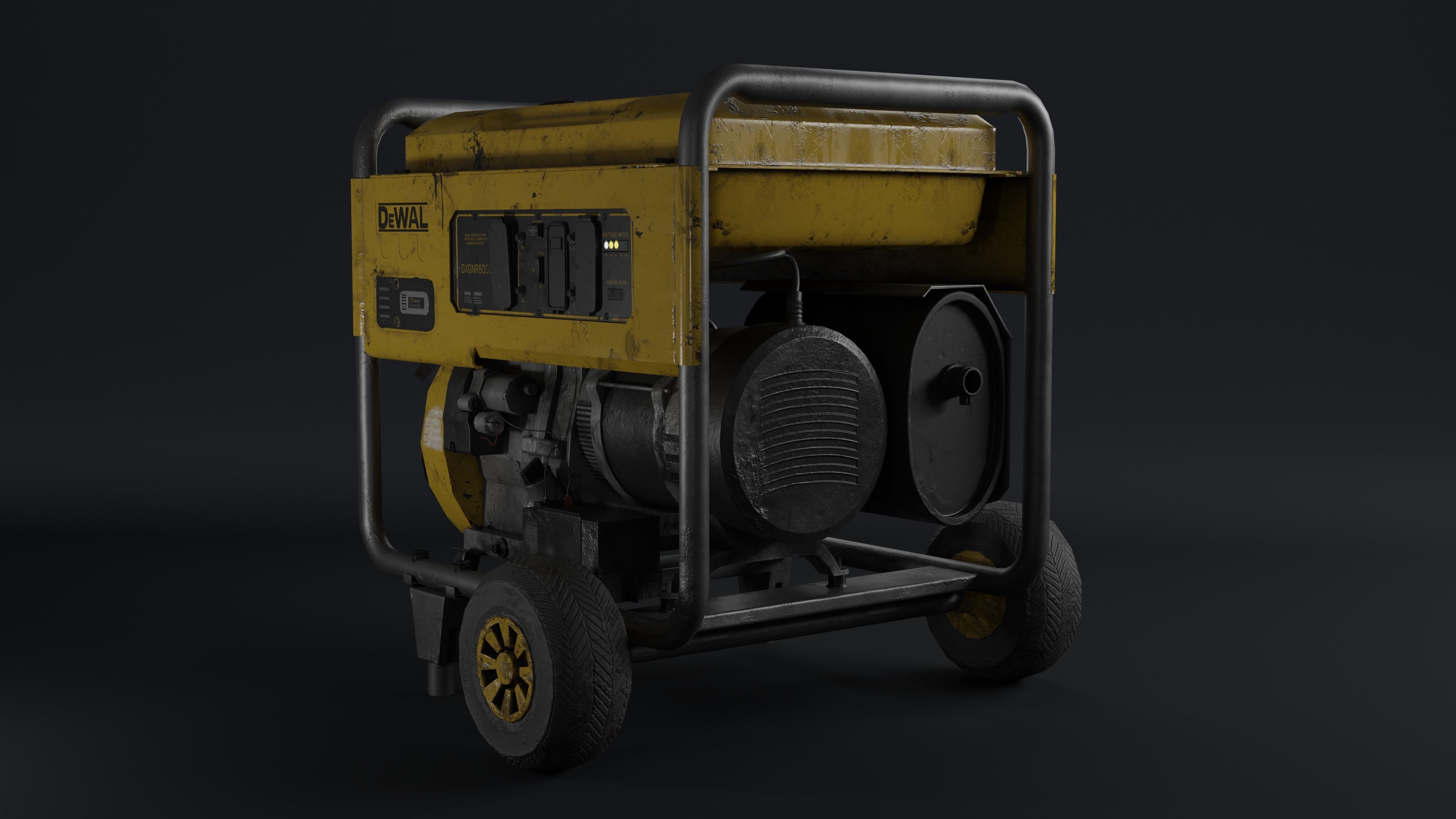 Mobile Generator Game Ready PBR Low-poly 3D model_4
