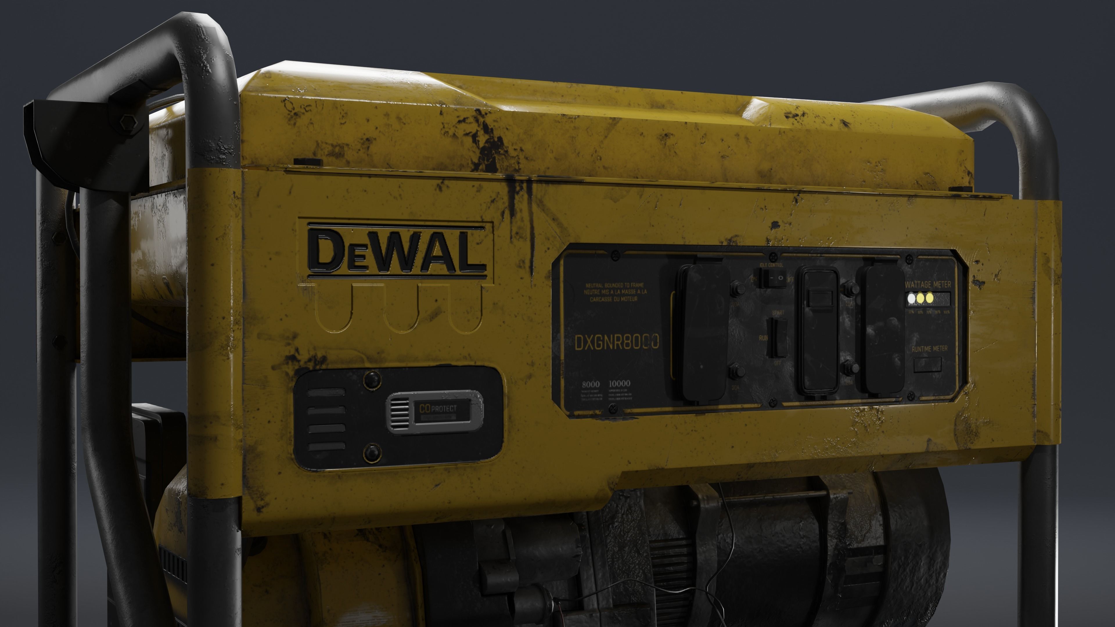 Mobile Generator Game Ready PBR Low-poly 3D model_2