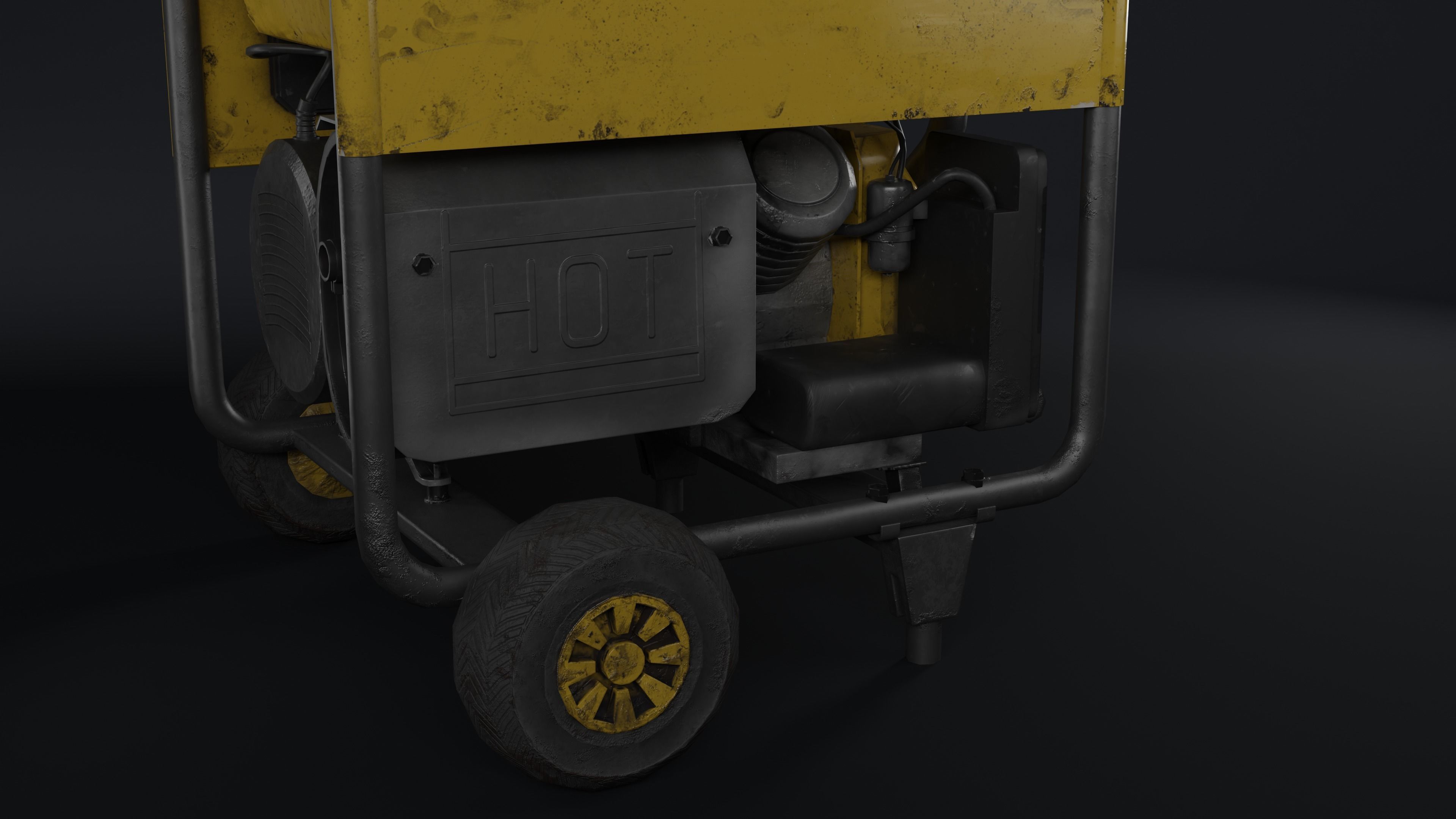 Mobile Generator Game Ready PBR Low-poly 3D model_10