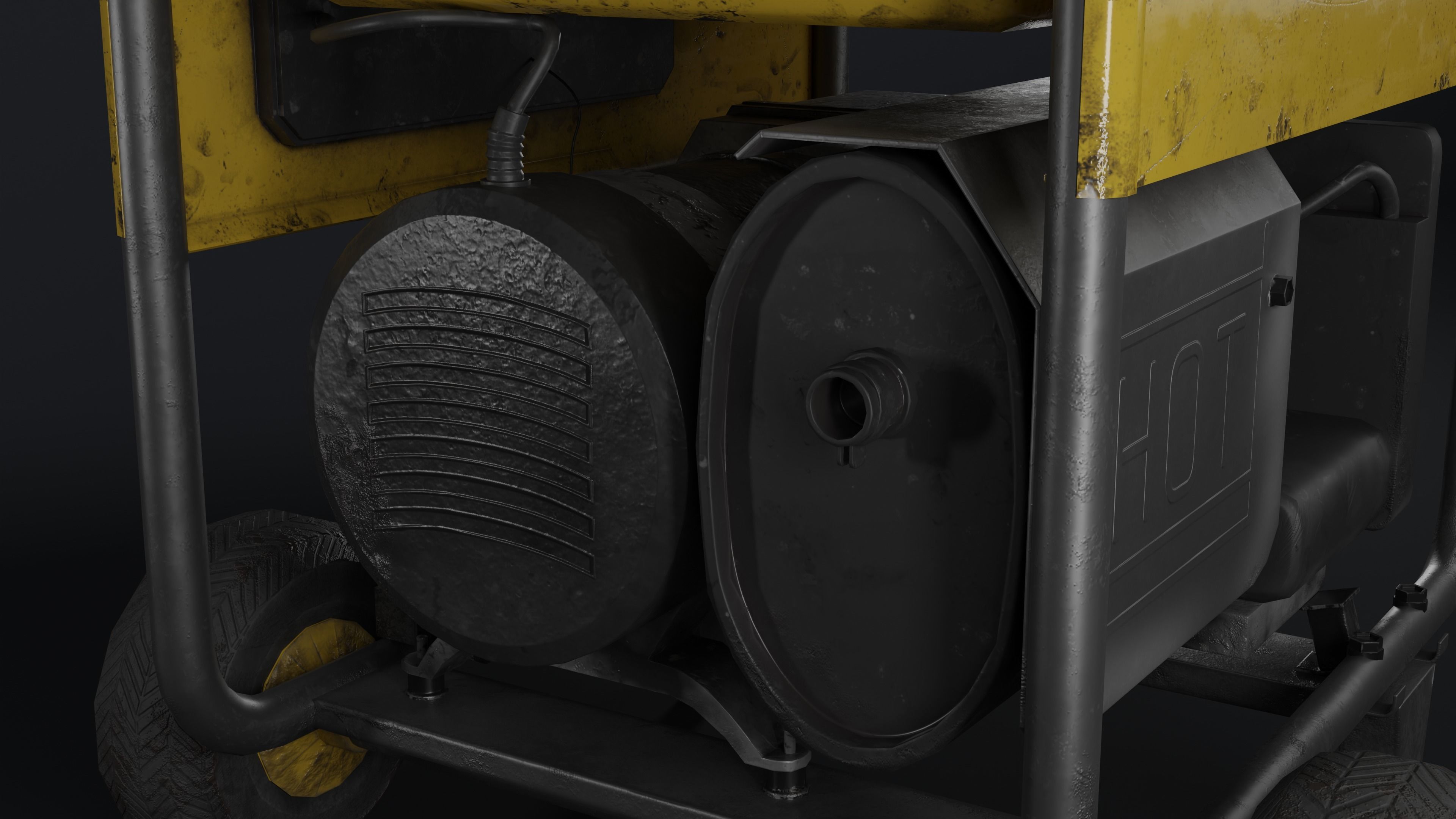 Mobile Generator Game Ready PBR Low-poly 3D model_11