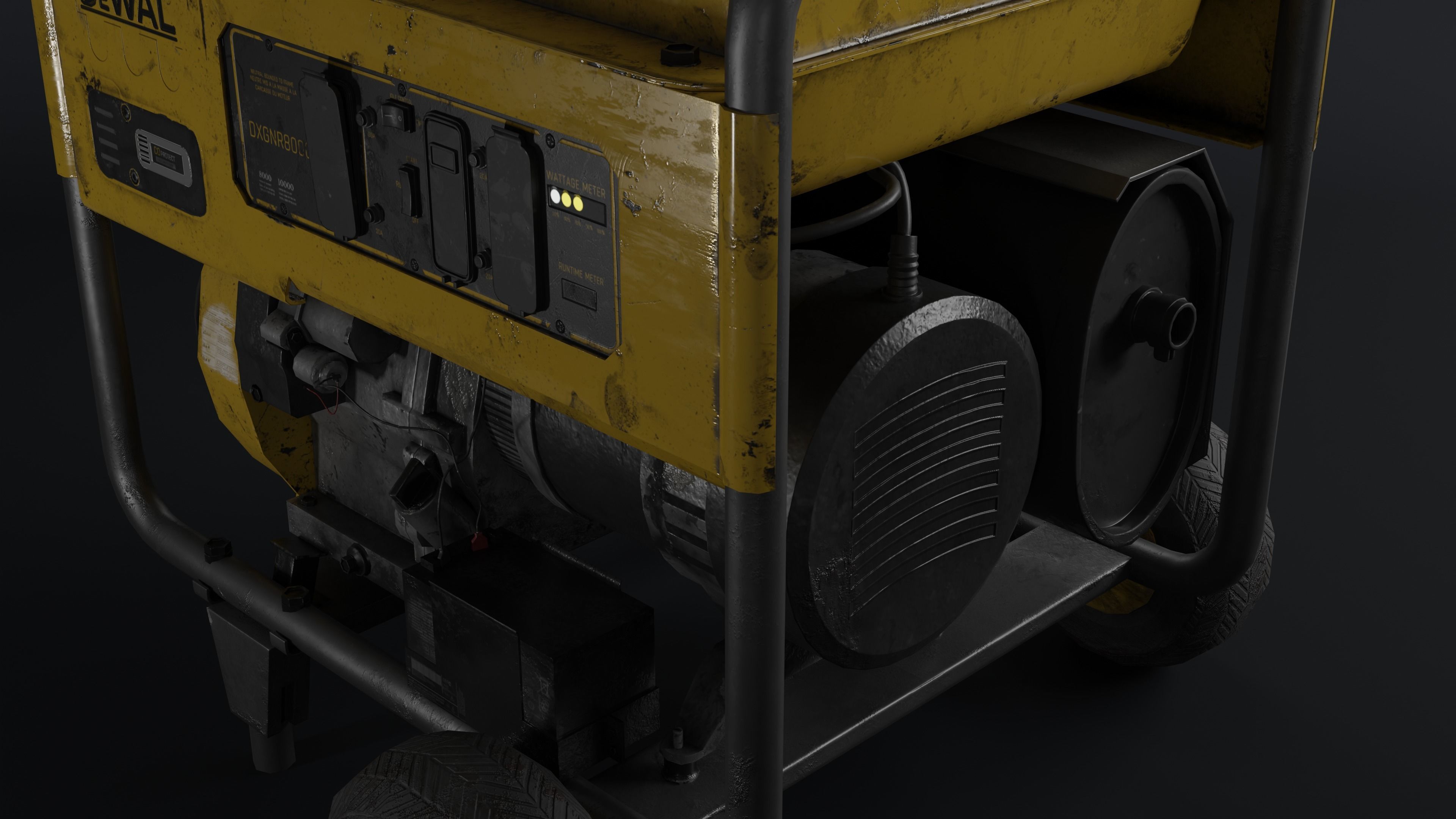 Mobile Generator Game Ready PBR Low-poly 3D model_7