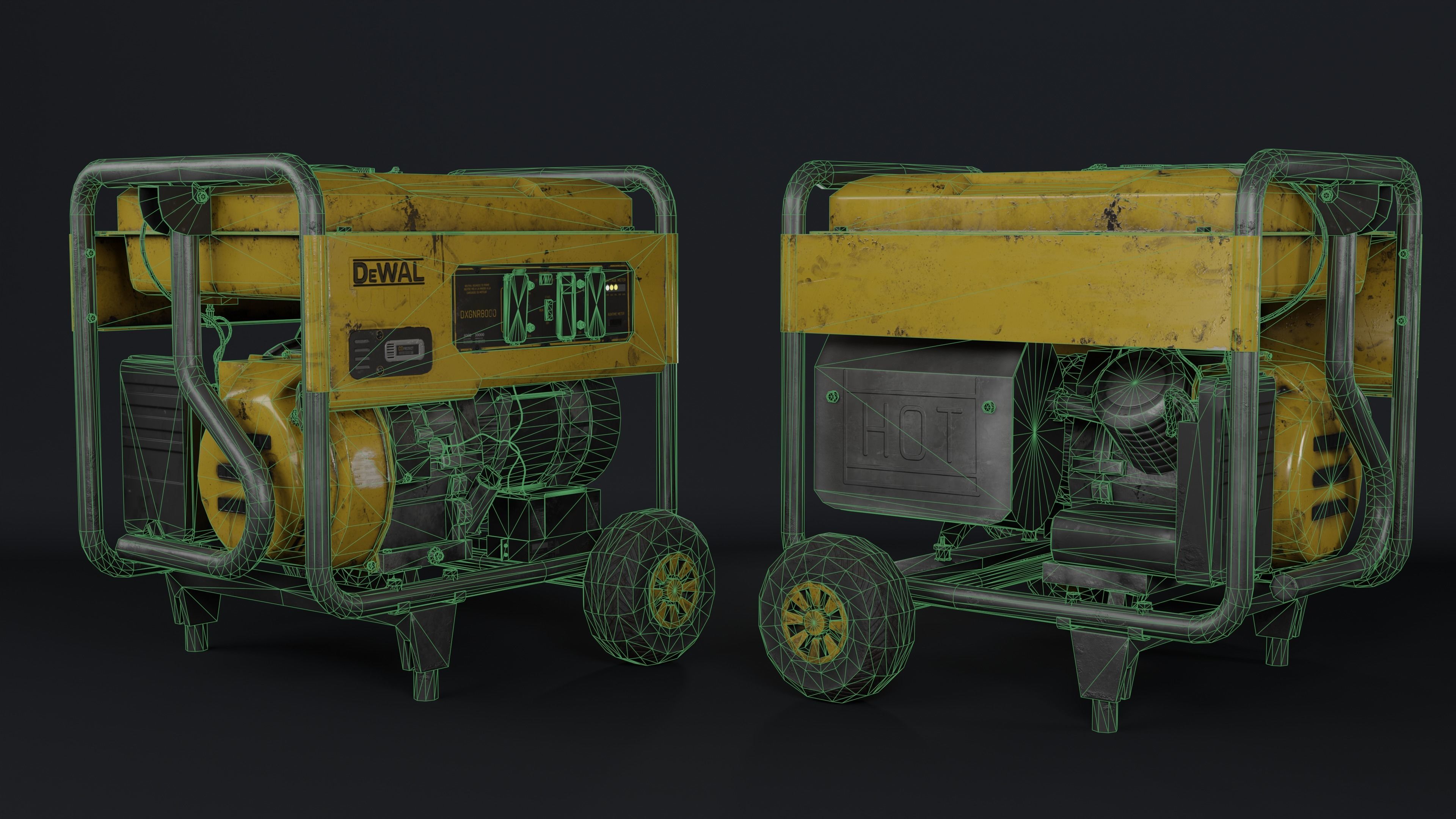 Mobile Generator Game Ready PBR Low-poly 3D model_13