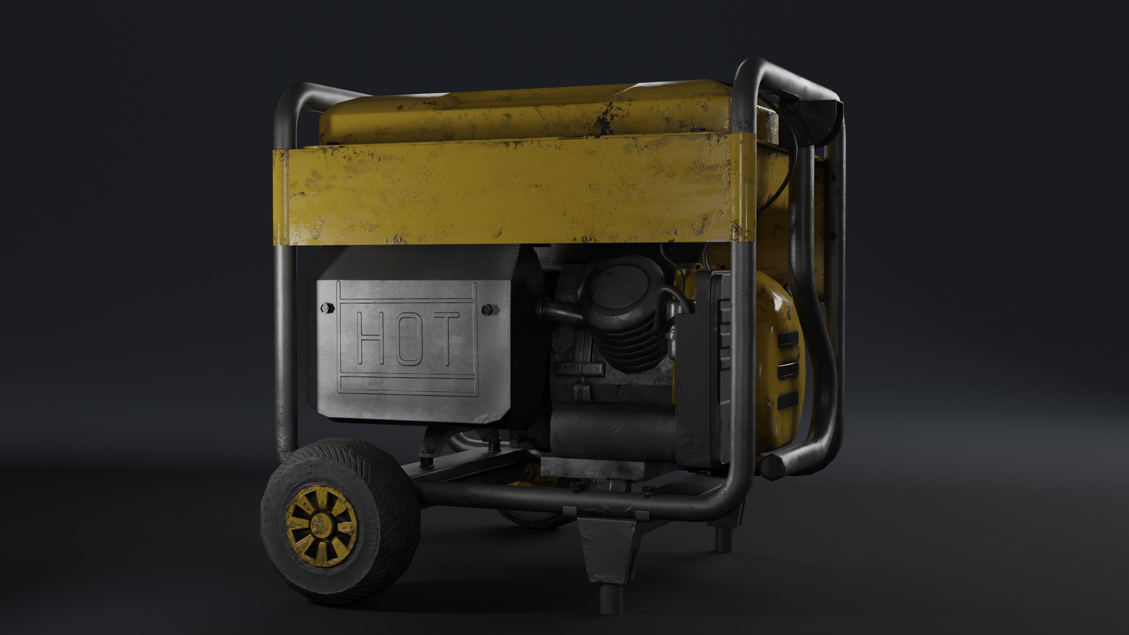 Mobile Generator Game Ready PBR Low-poly 3D model_5