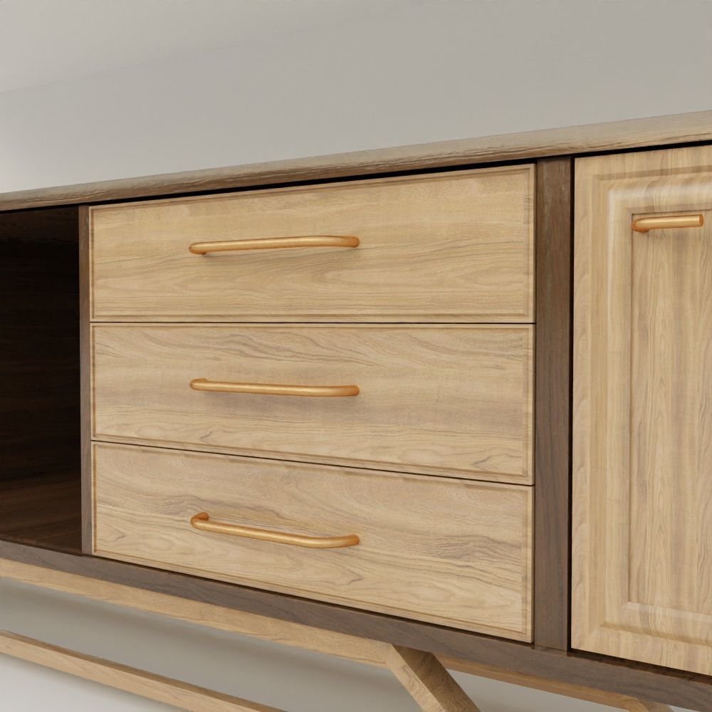 TV Cabinet Free 3D model_1