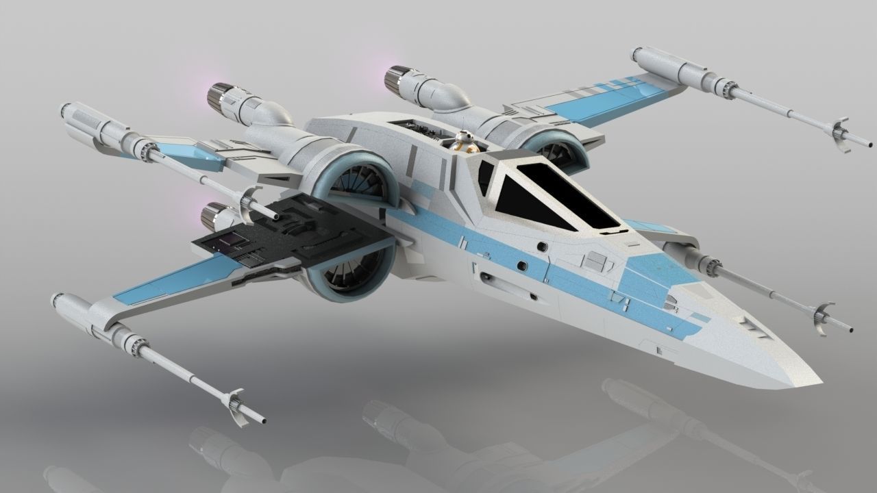 T-70 X-Wing Starfighter 3D print model_2