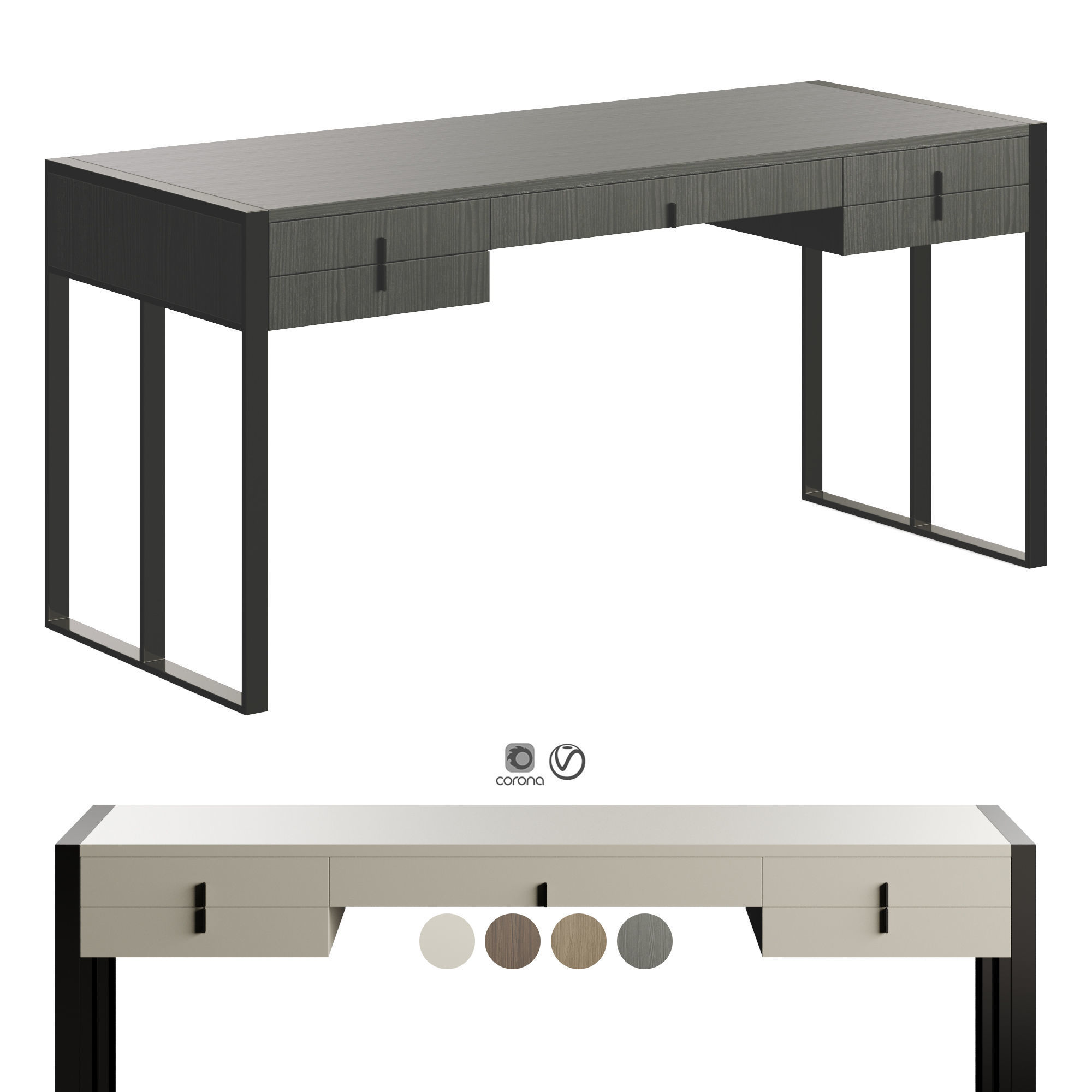 LASKASAS ALLIE DESK 3D model_1