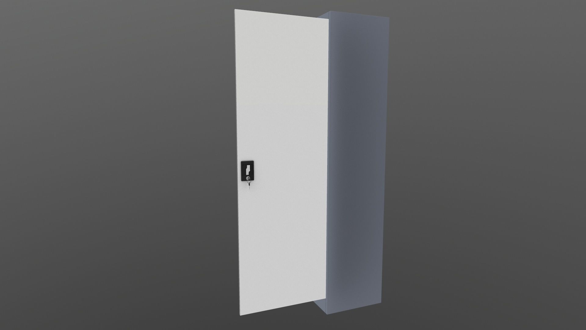 Almirah cabinet 3D model_10