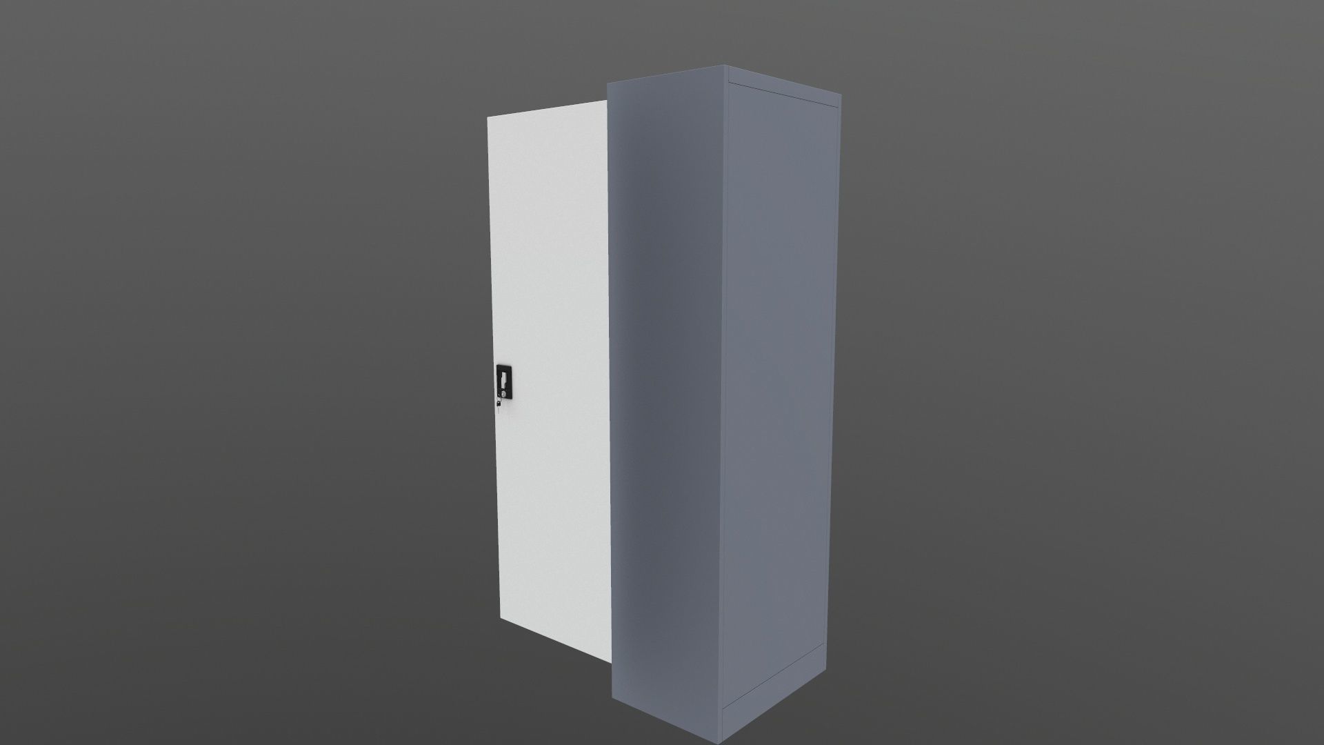 Almirah cabinet 3D model_9