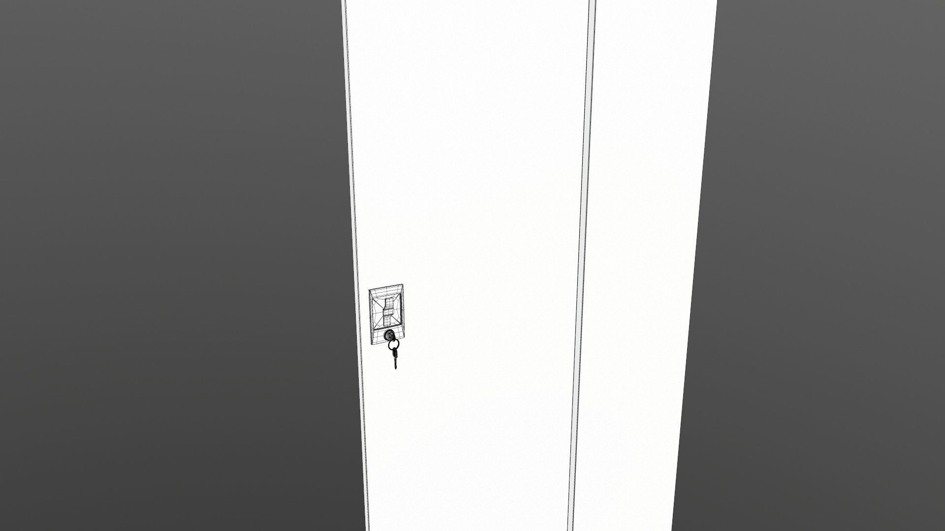 Almirah cabinet 3D model_12