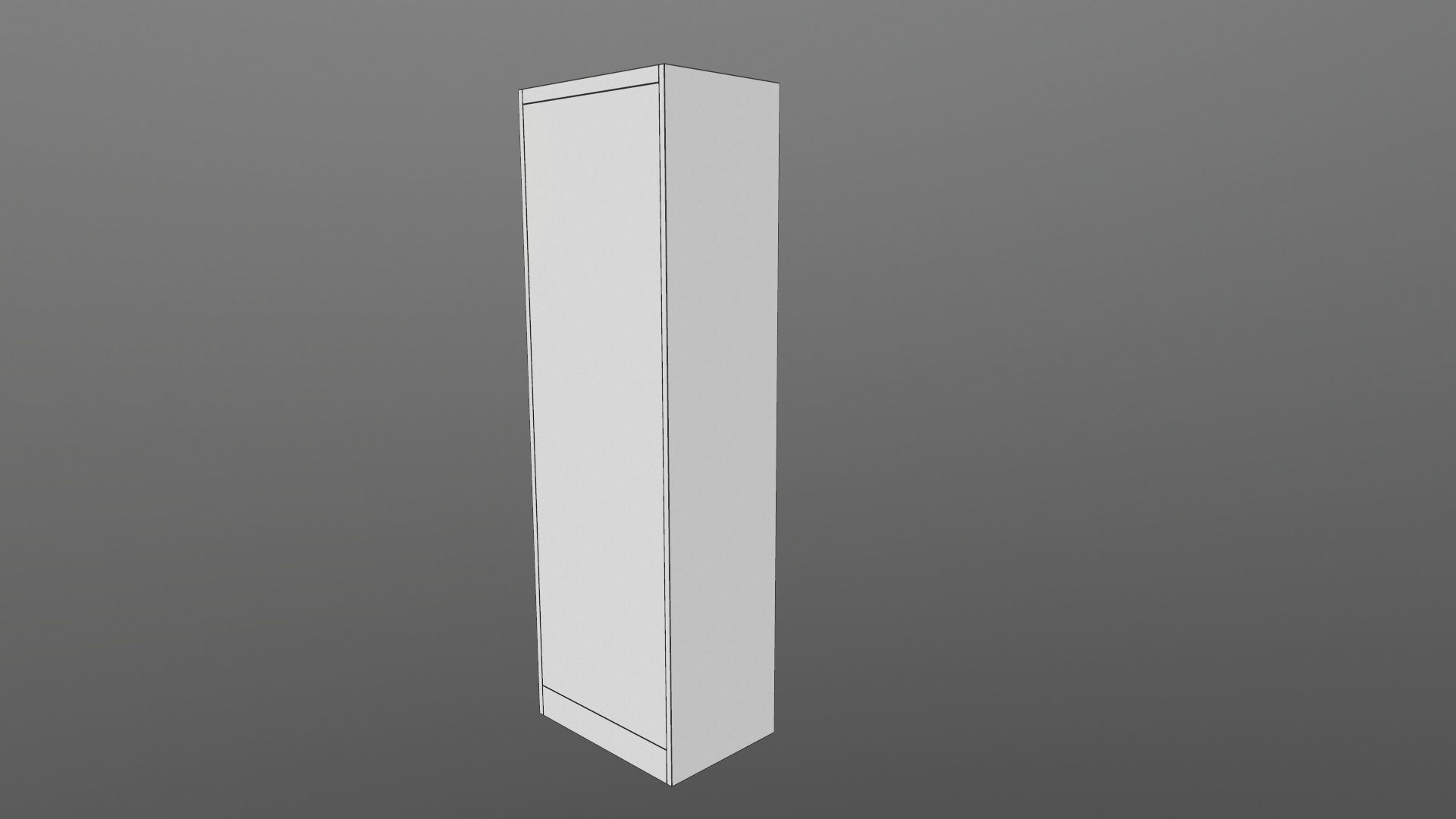 Almirah cabinet 3D model_11