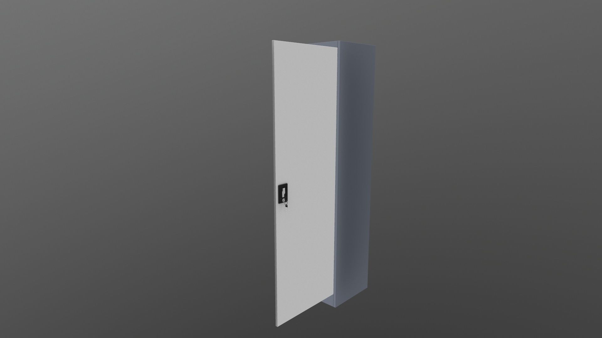 Almirah cabinet 3D model_2