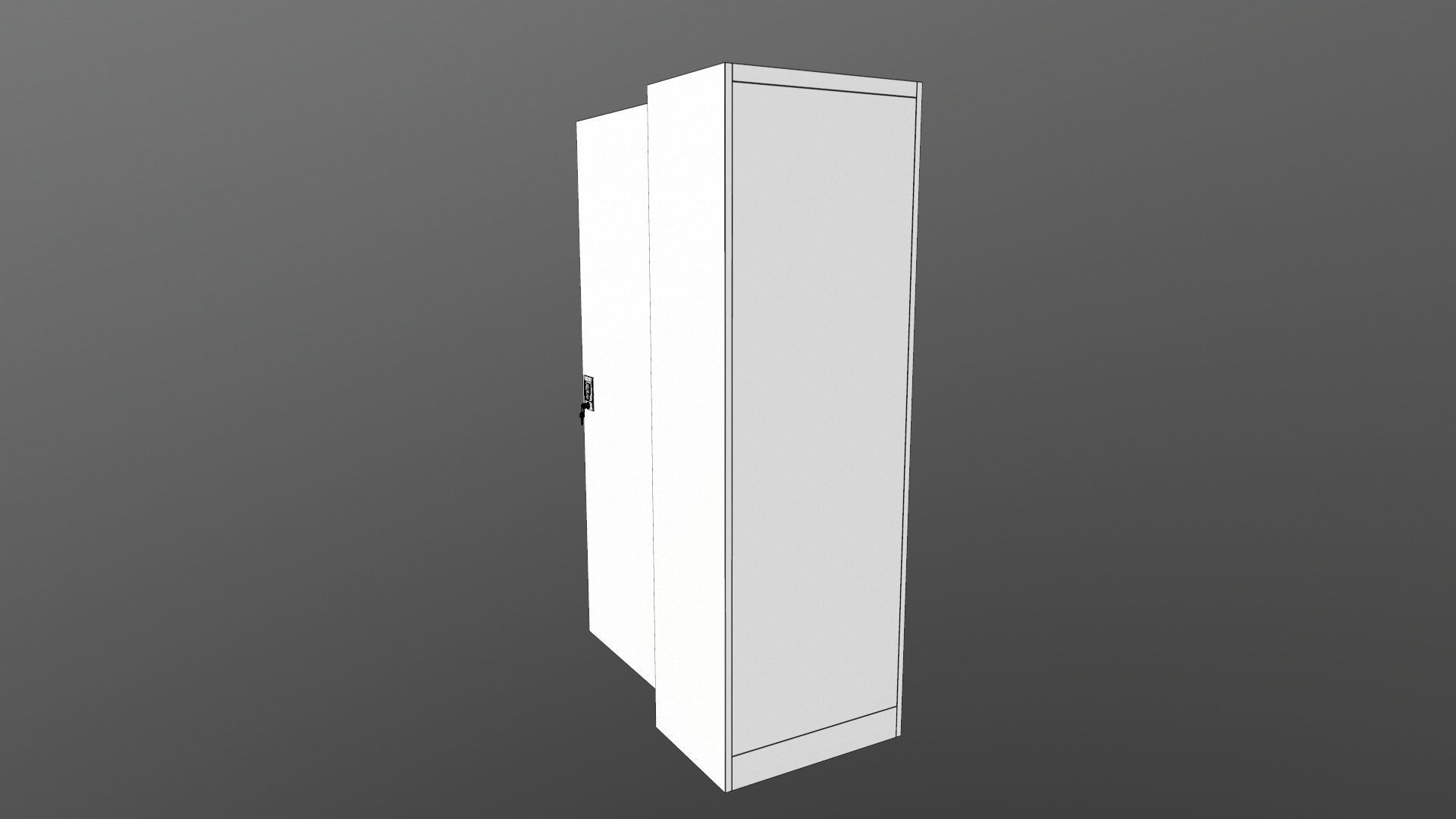 Almirah cabinet 3D model_13