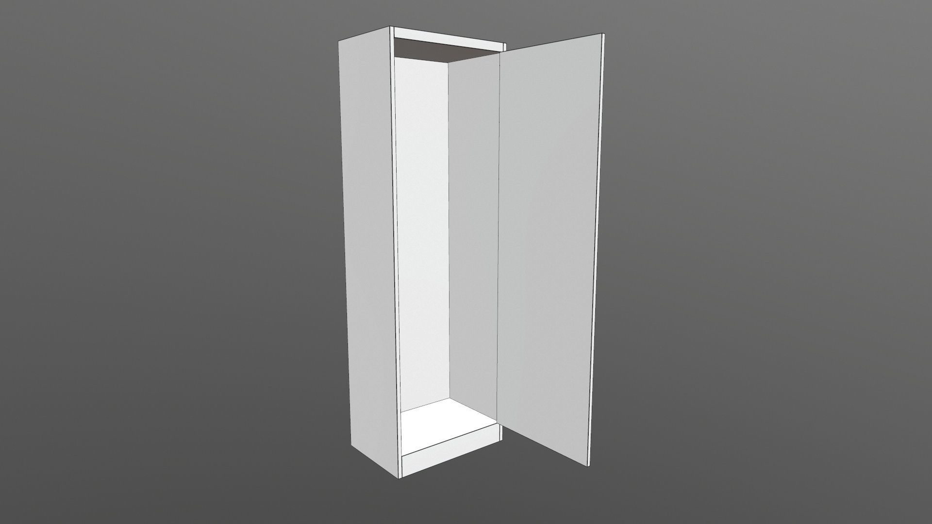 Almirah cabinet 3D model_8