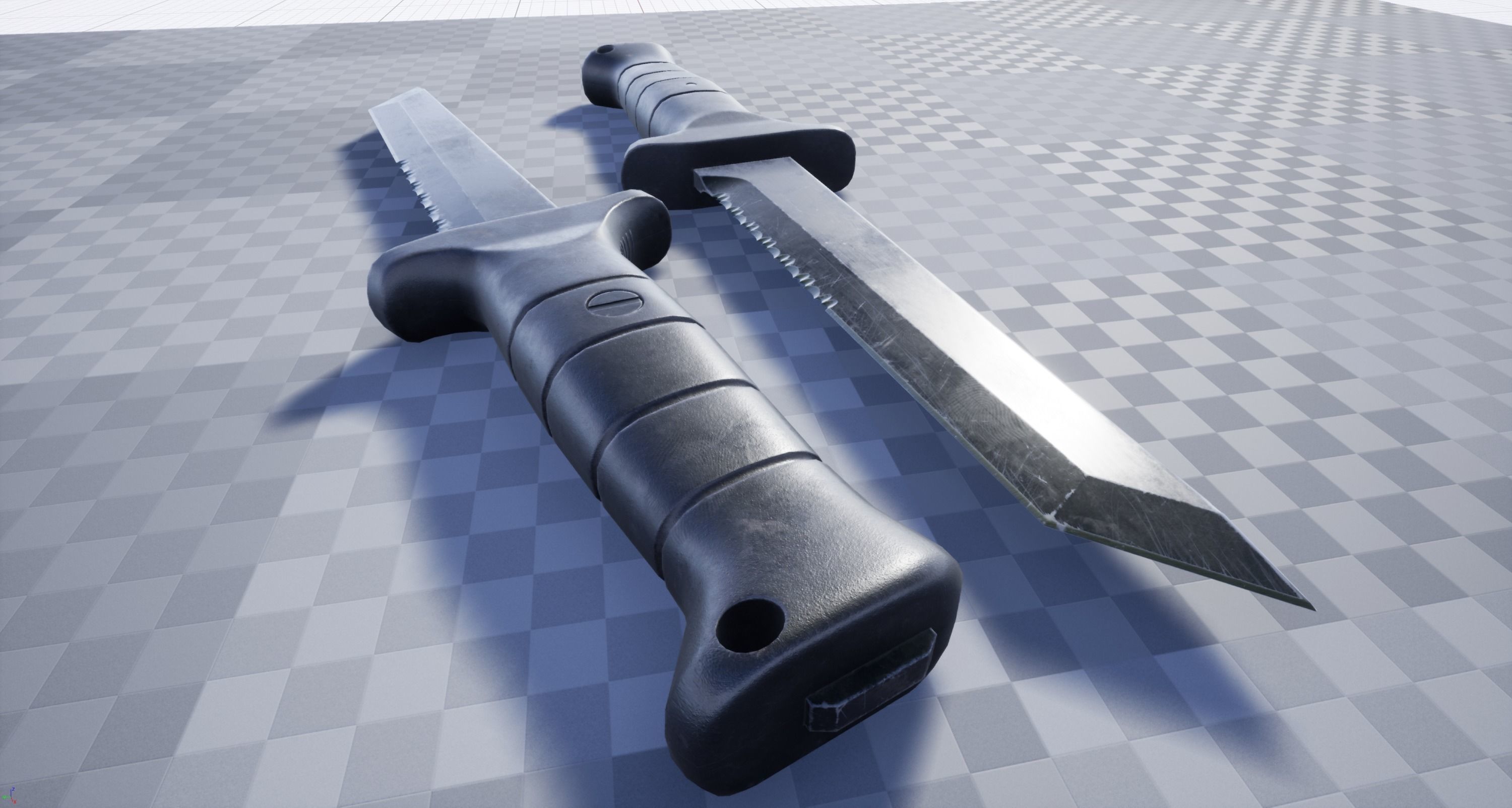KM 2000 Knife Low-poly 3D model_11