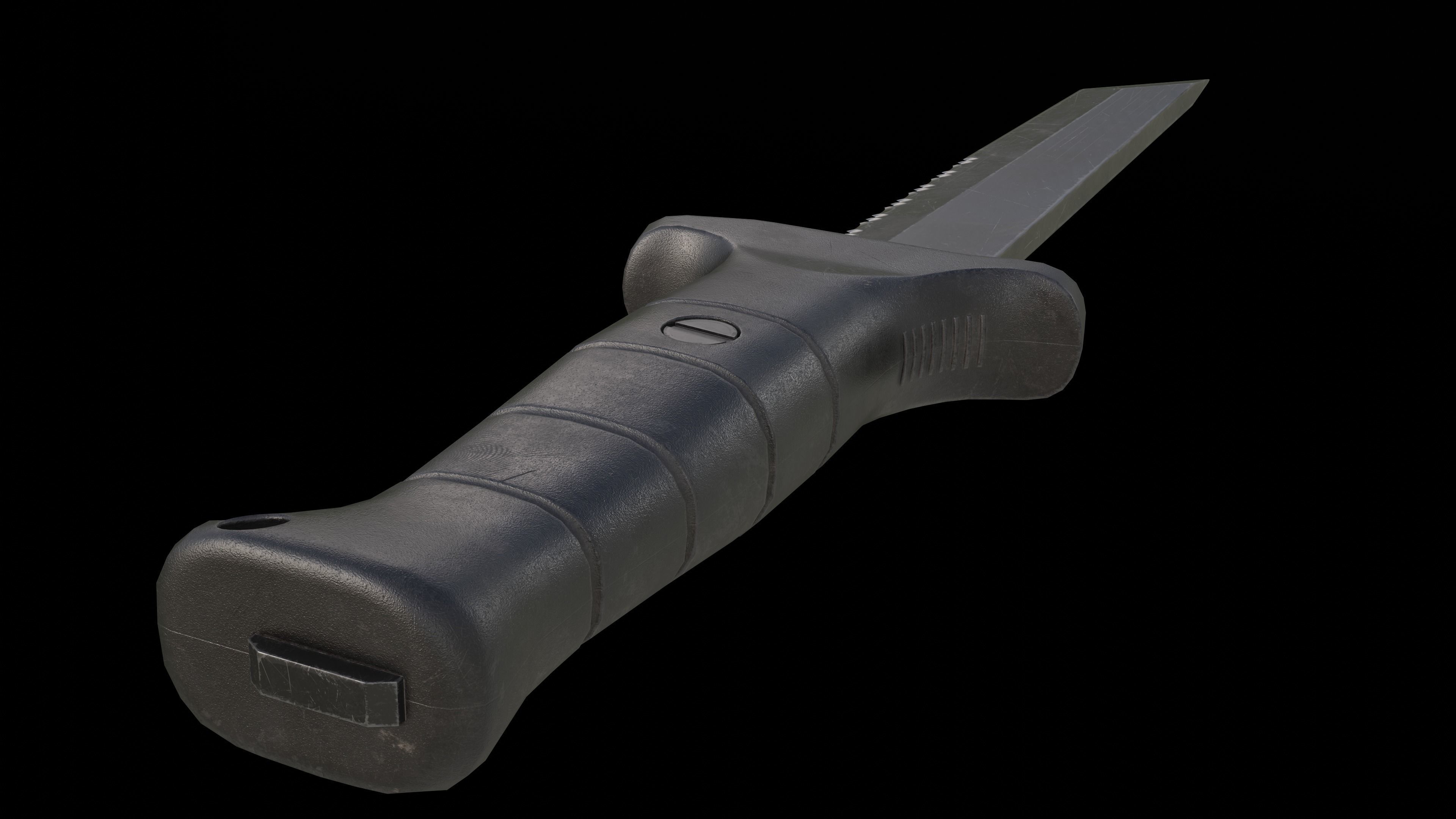 KM 2000 Knife Low-poly 3D model_3