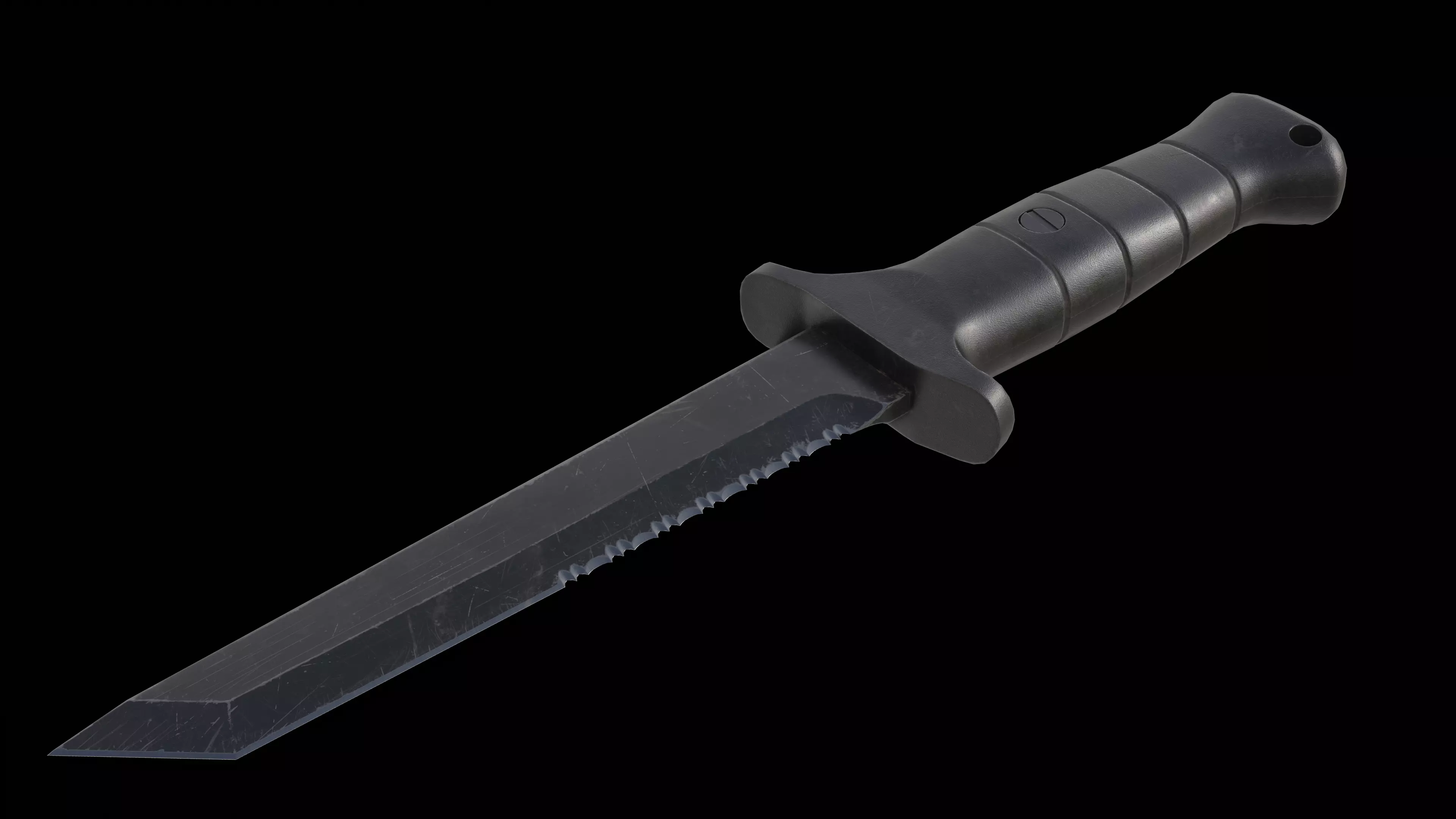 KM 2000 Knife Low-poly 3D model_0