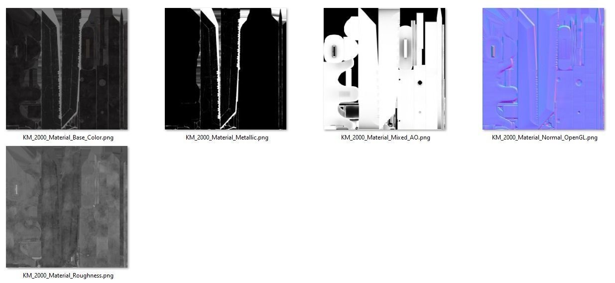 KM 2000 Knife Low-poly 3D model_15