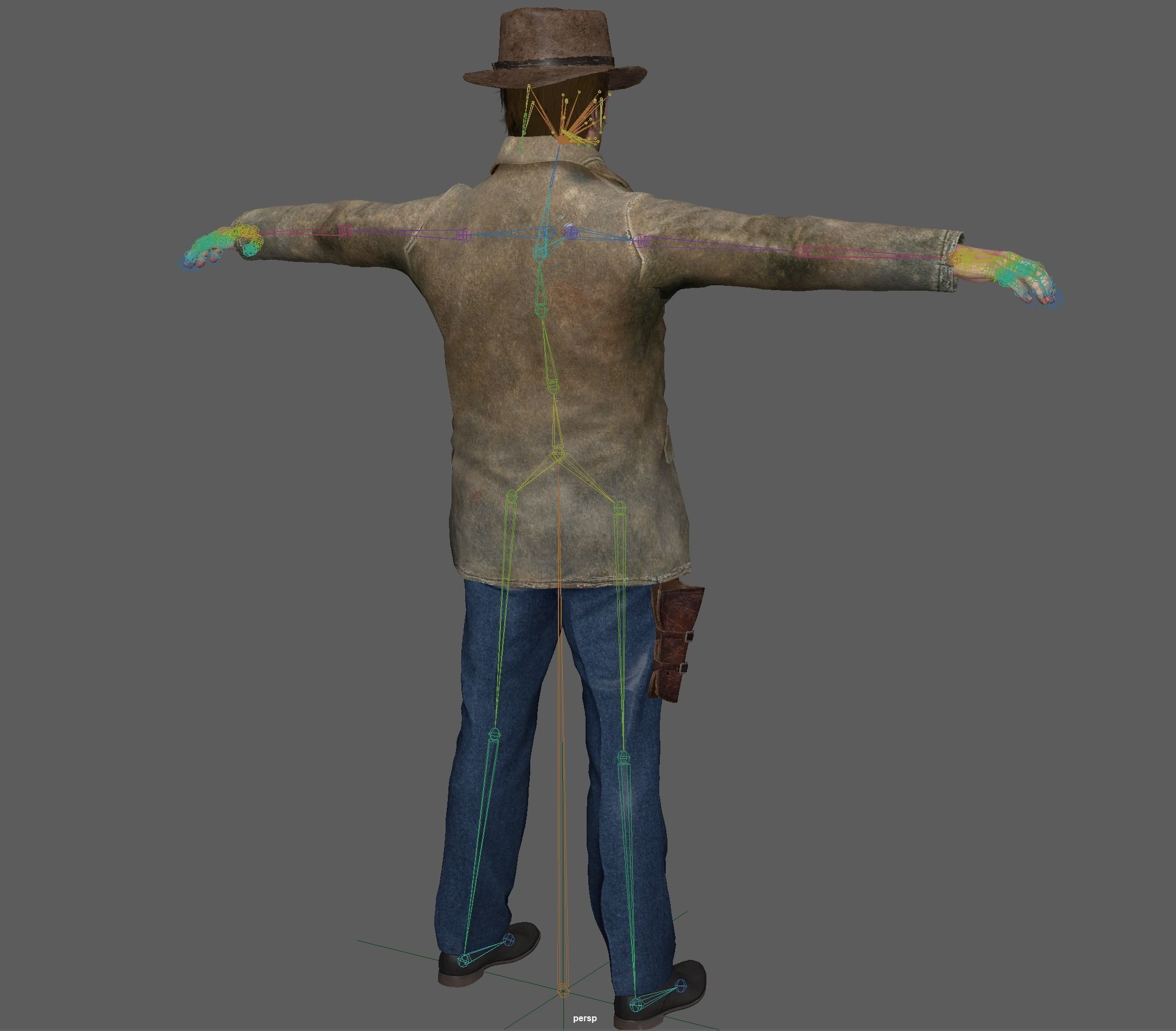 Cowboy Rigged 3D model_21