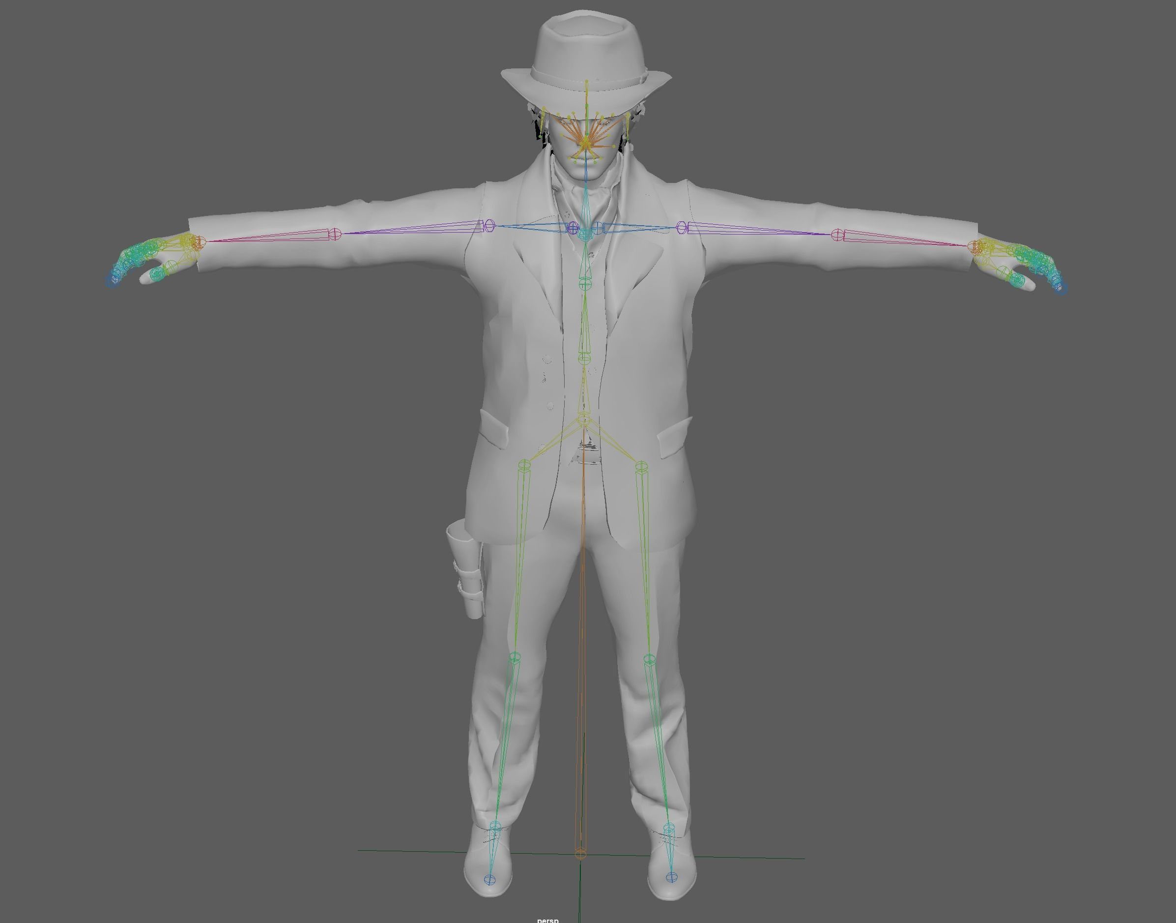 Cowboy Rigged 3D model_17