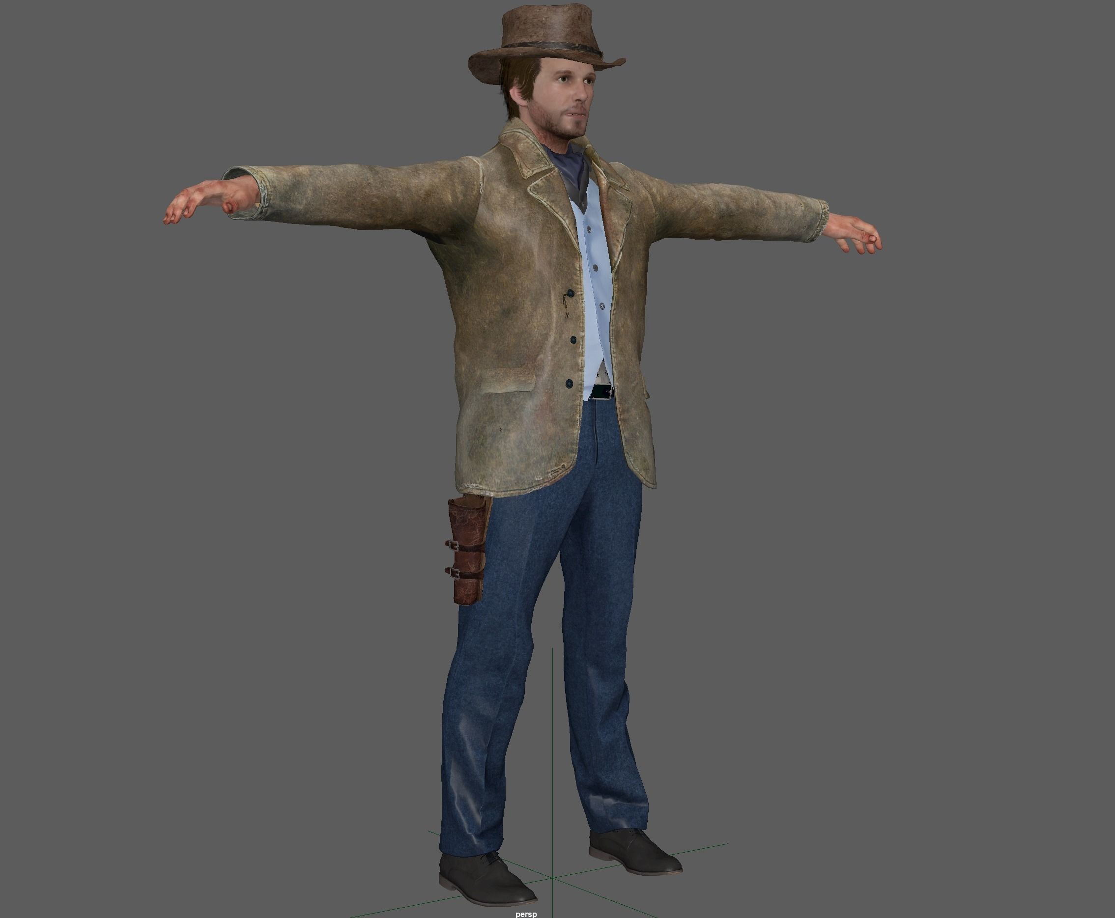 Cowboy Rigged 3D model_19