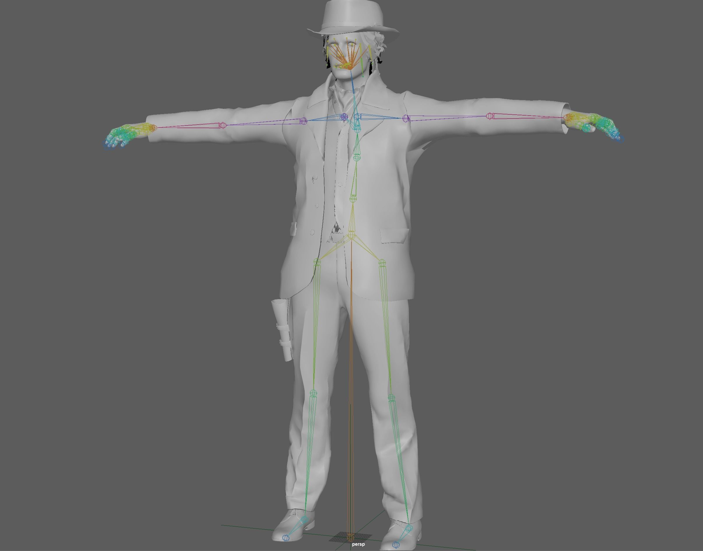 Cowboy Rigged 3D model_10