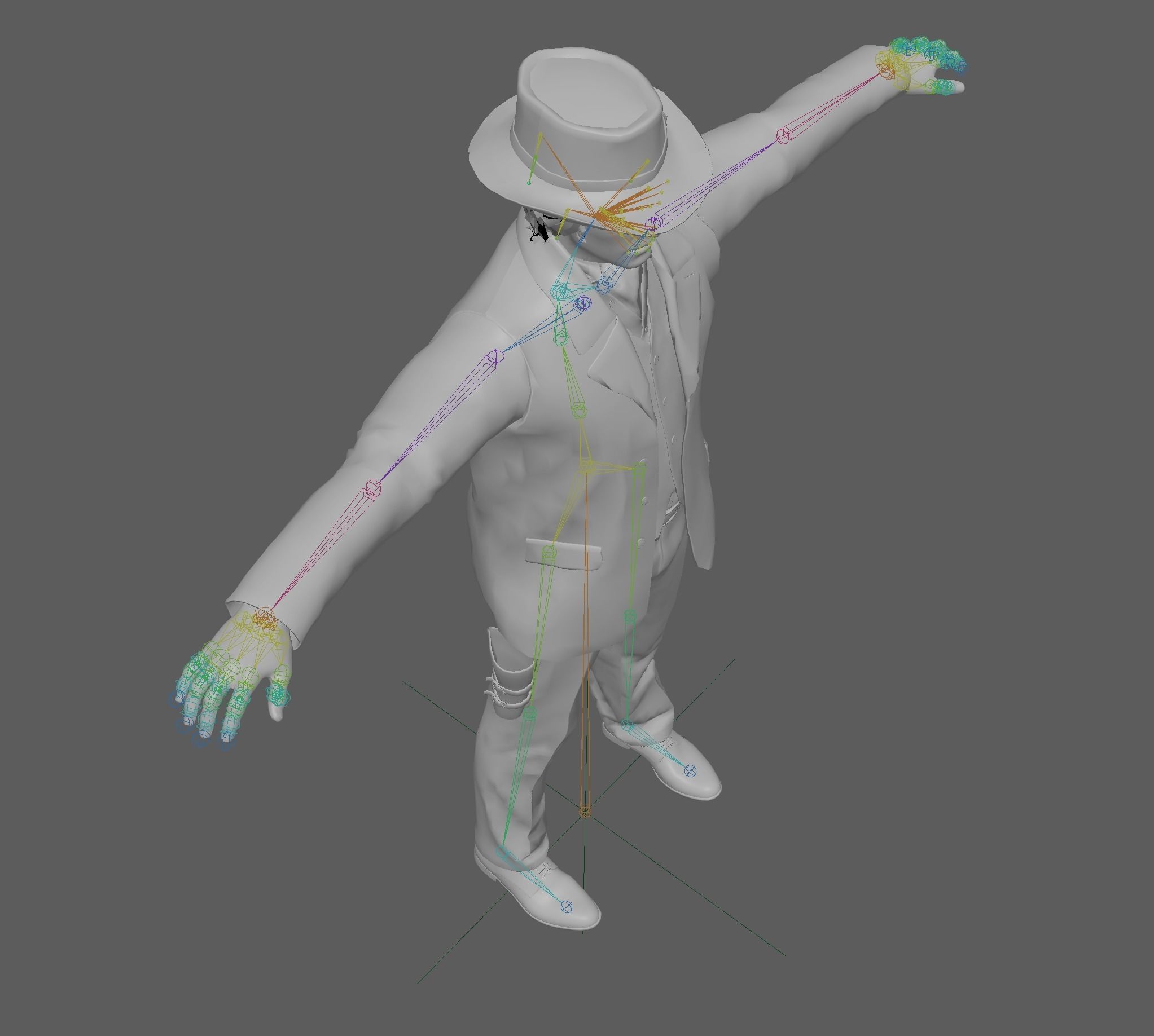 Cowboy Rigged 3D model_12