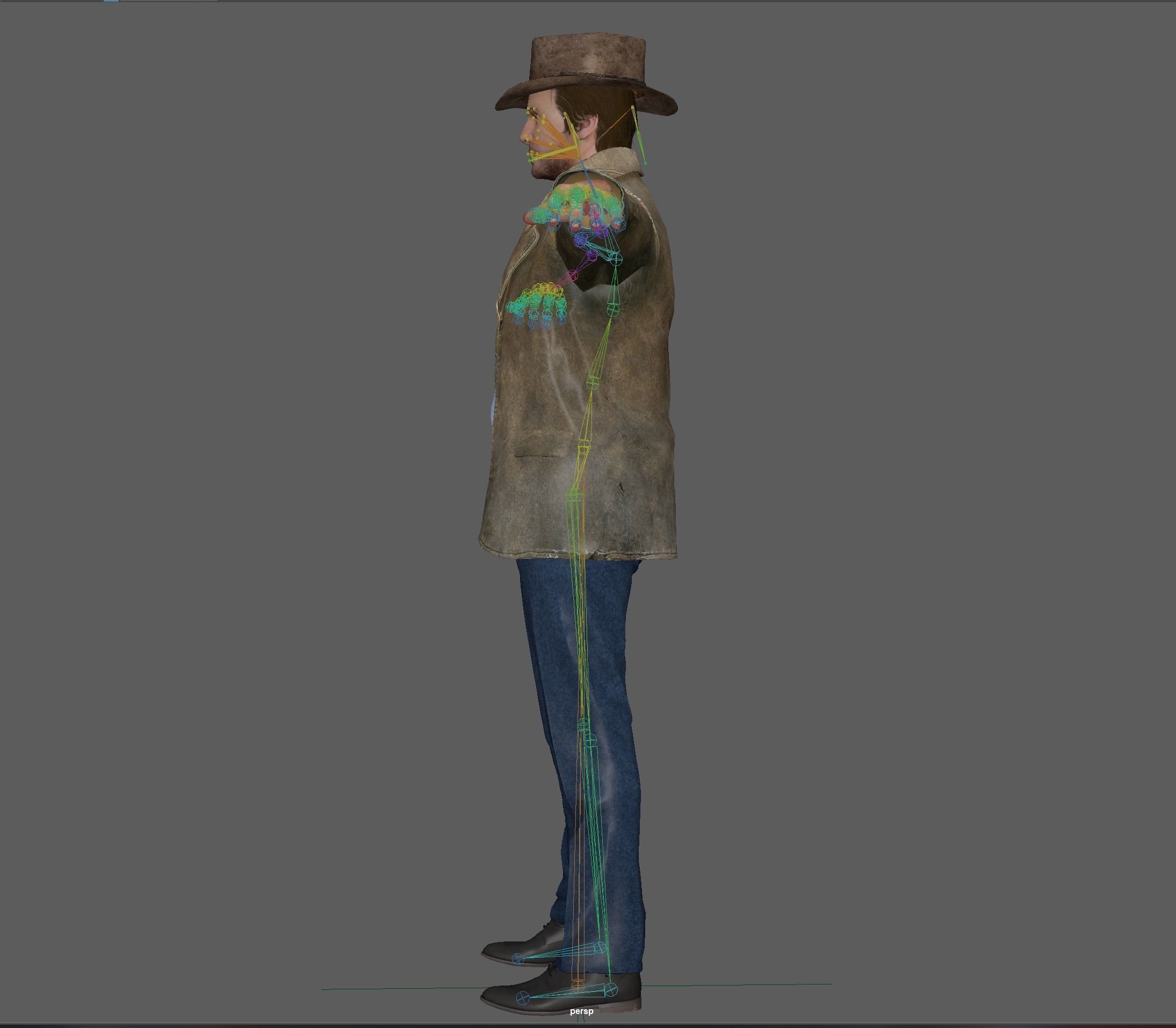 Cowboy Rigged 3D model_23