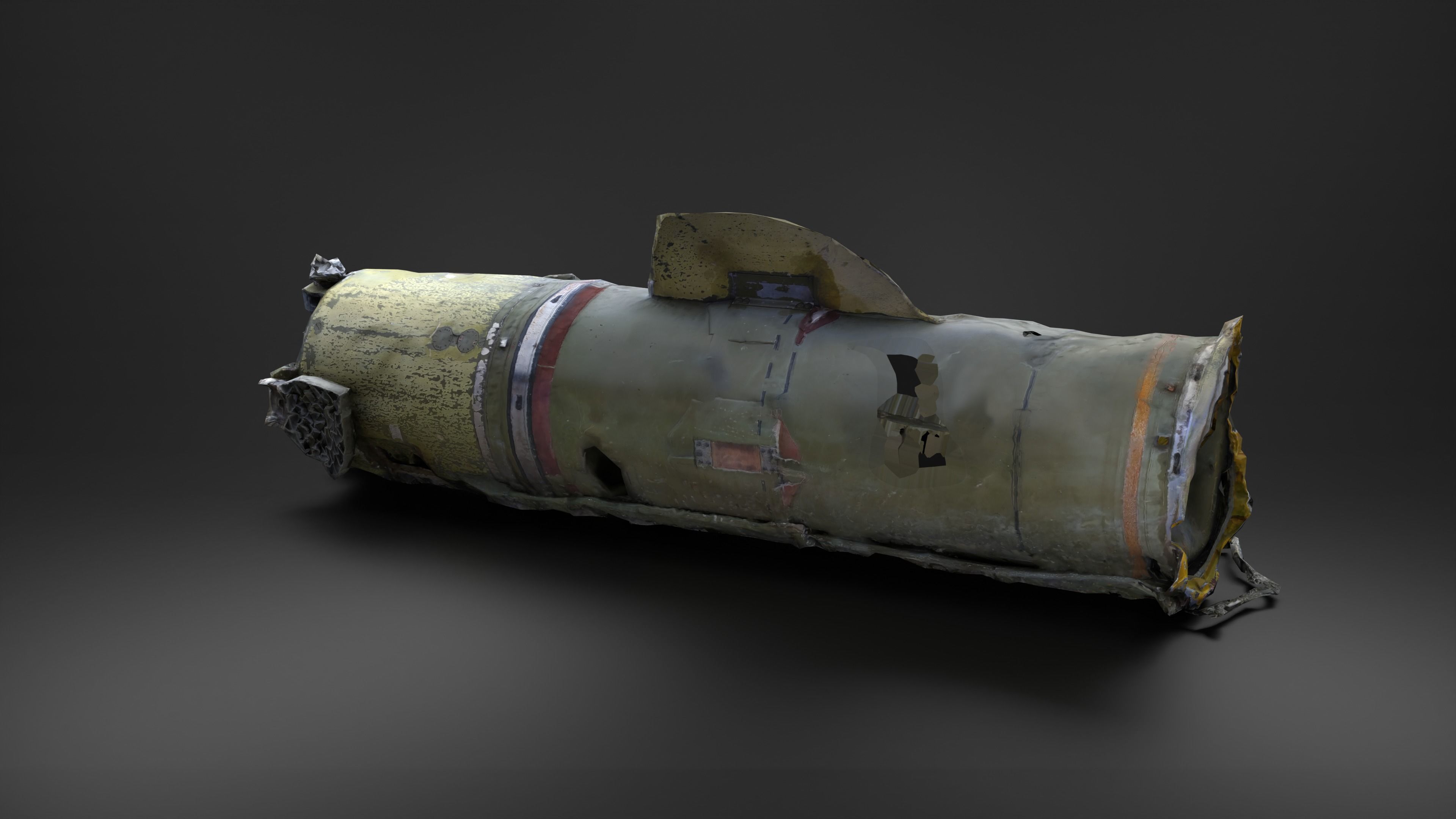 Destroyed OTR-21 SS-21 Scarab Tochka-U P2 Photoscan Game Ready Low-poly 3D model_27