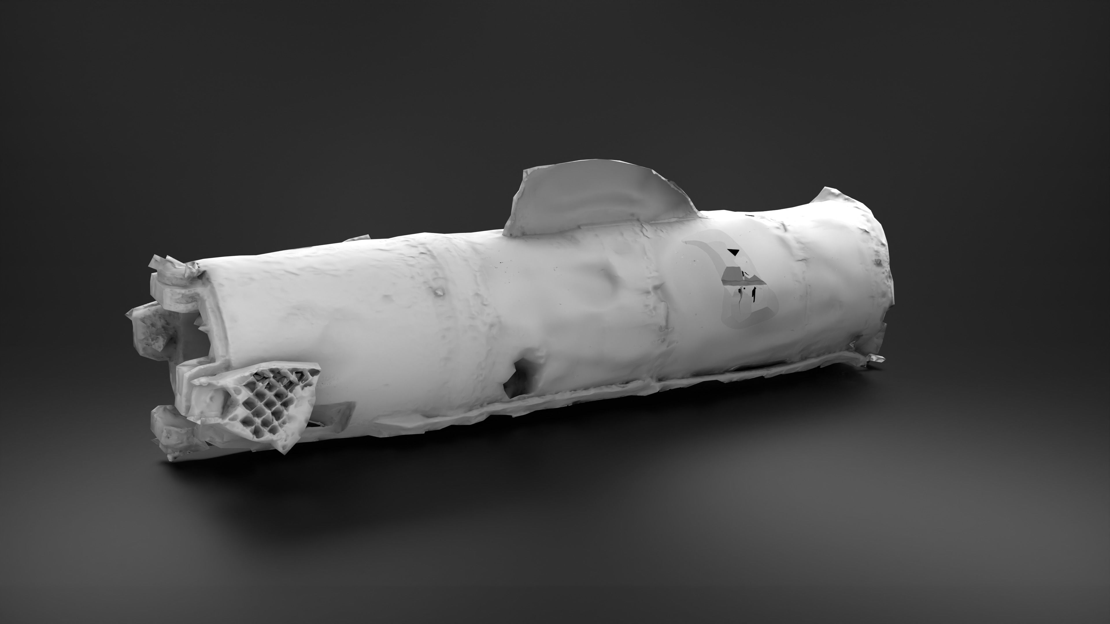 Destroyed OTR-21 SS-21 Scarab Tochka-U P2 Photoscan Game Ready Low-poly 3D model_34