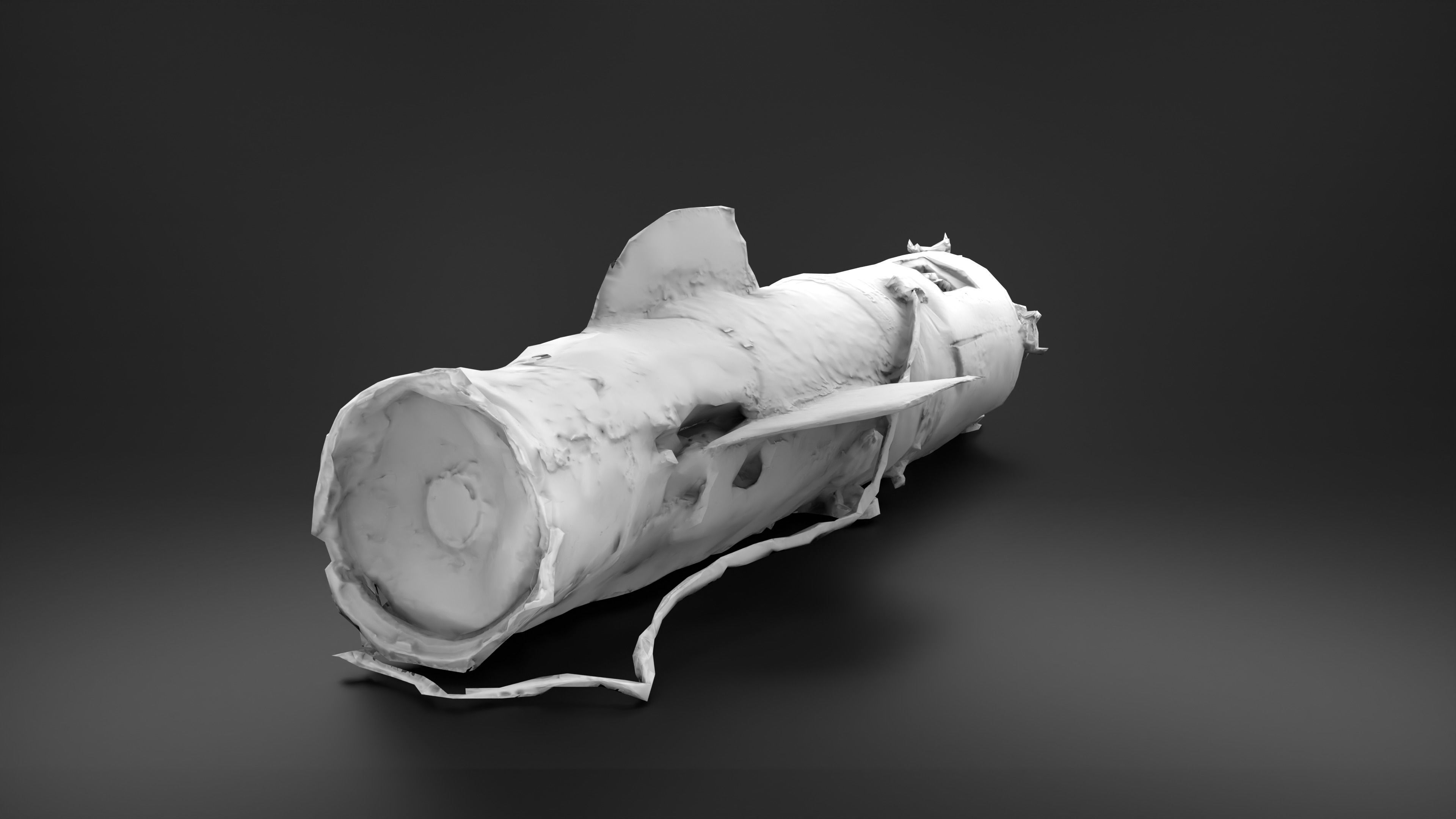 Destroyed OTR-21 SS-21 Scarab Tochka-U P2 Photoscan Game Ready Low-poly 3D model_19