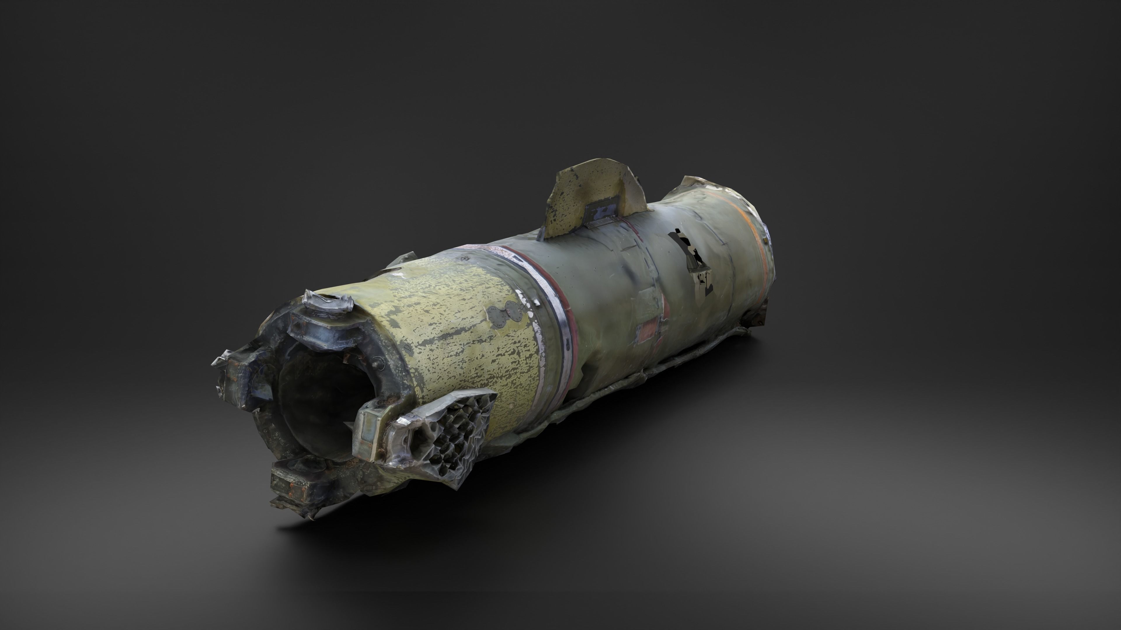 Destroyed OTR-21 SS-21 Scarab Tochka-U P2 Photoscan Game Ready Low-poly 3D model_36