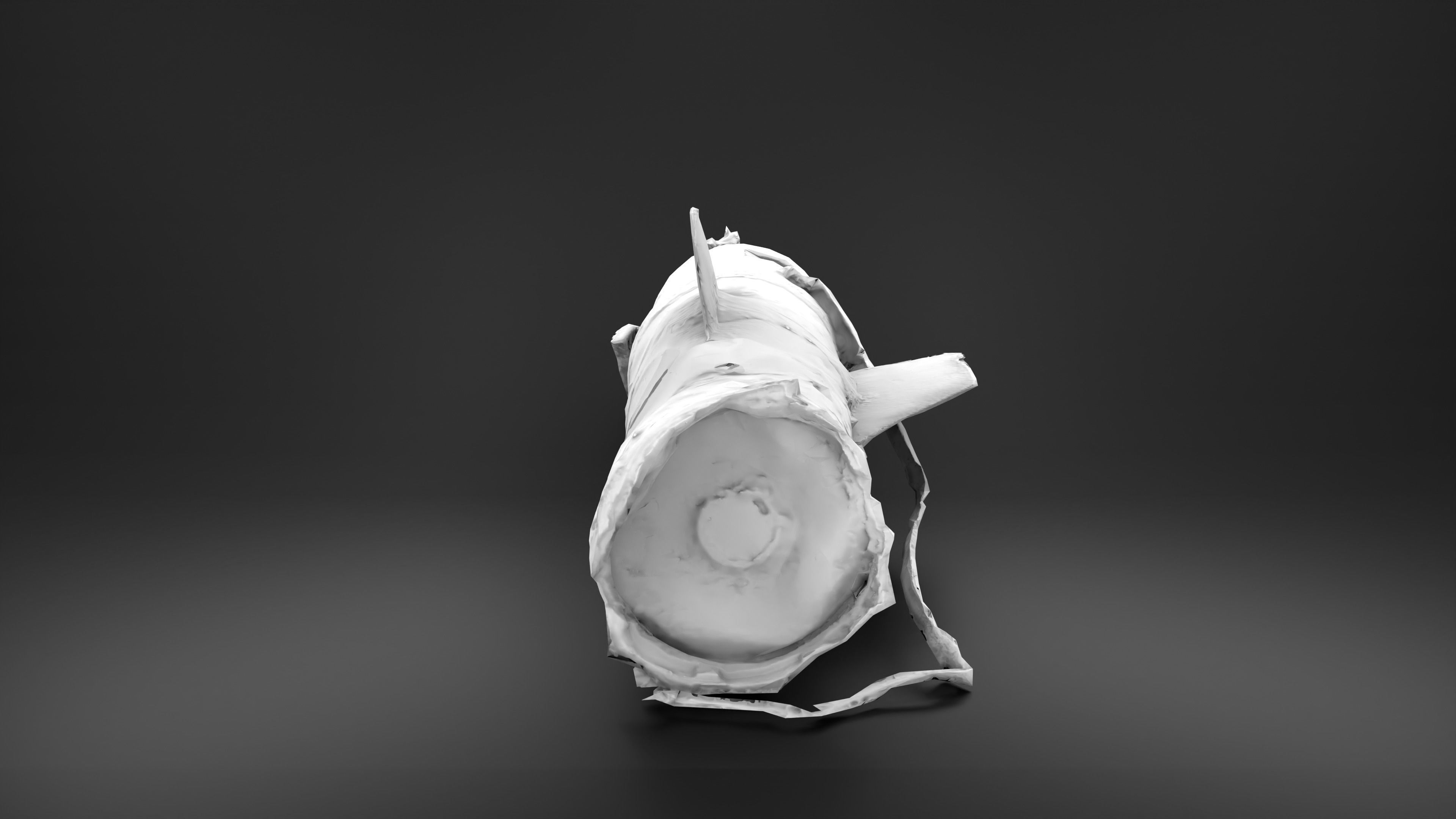 Destroyed OTR-21 SS-21 Scarab Tochka-U P2 Photoscan Game Ready Low-poly 3D model_22