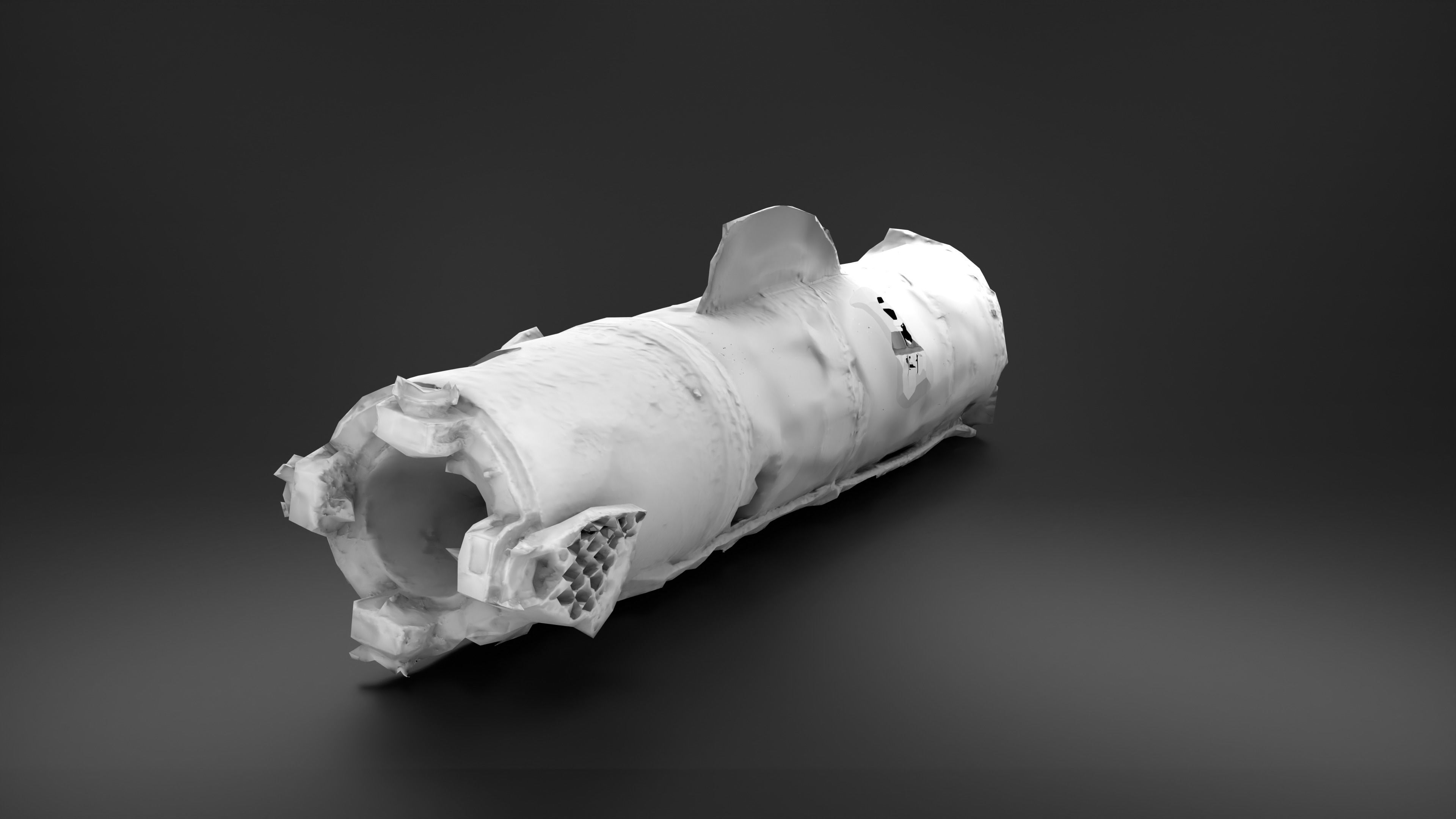 Destroyed OTR-21 SS-21 Scarab Tochka-U P2 Photoscan Game Ready Low-poly 3D model_37