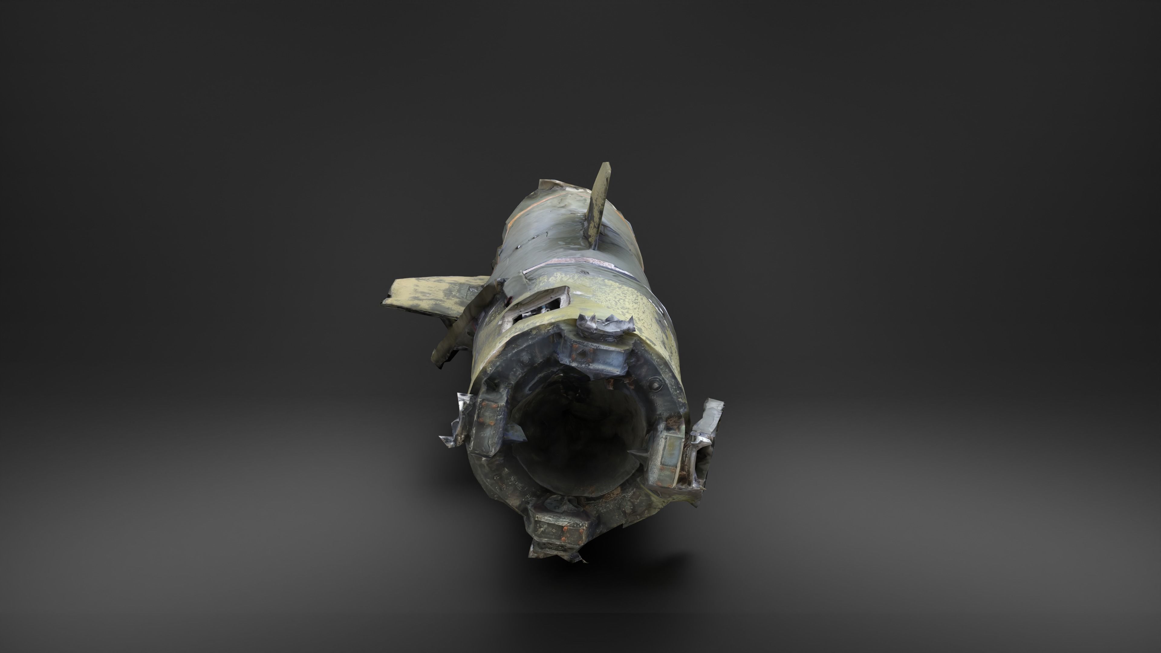 Destroyed OTR-21 SS-21 Scarab Tochka-U P2 Photoscan Game Ready Low-poly 3D model_6