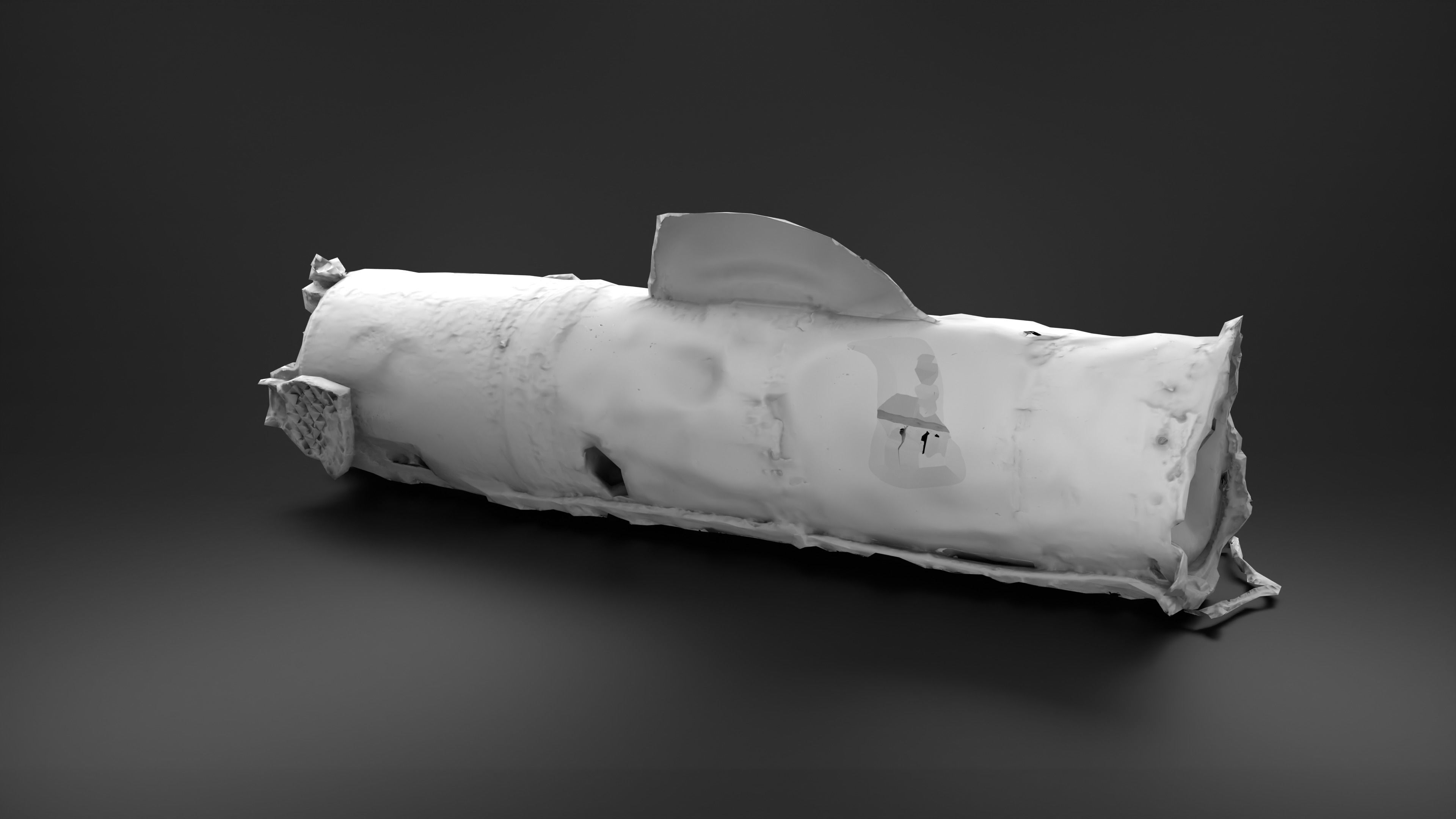 Destroyed OTR-21 SS-21 Scarab Tochka-U P2 Photoscan Game Ready Low-poly 3D model_28