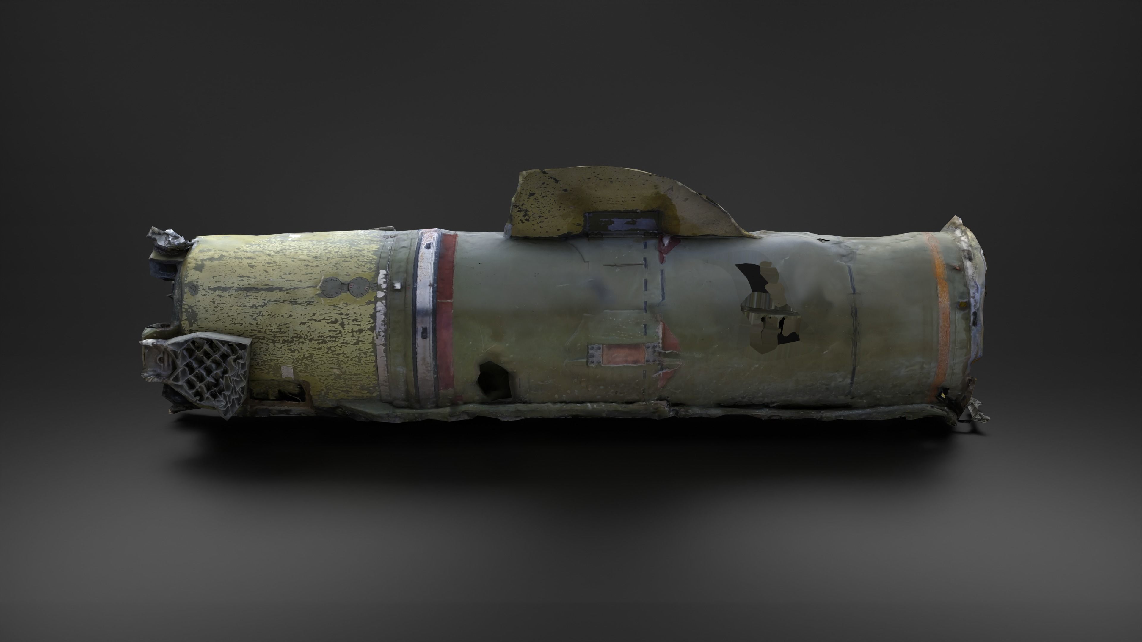 Destroyed OTR-21 SS-21 Scarab Tochka-U P2 Photoscan Game Ready Low-poly 3D model_30