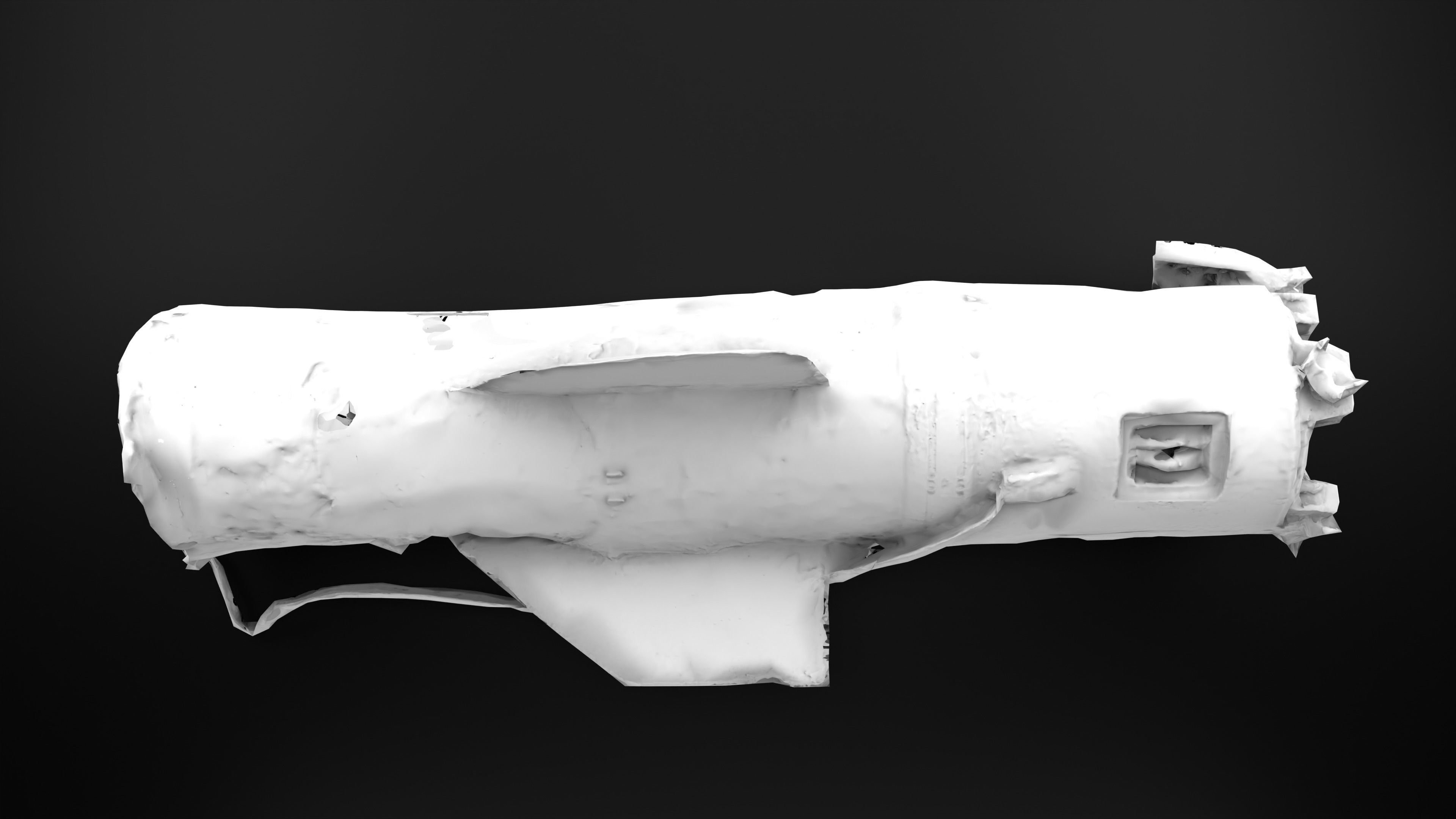 Destroyed OTR-21 SS-21 Scarab Tochka-U P2 Photoscan Game Ready Low-poly 3D model_40